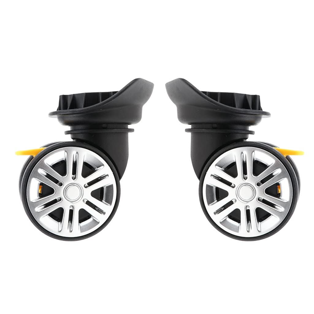 Universal Suitcase Luggage Replacement Wheels - Heavy Duty Brake Casters for Travel Cases - Perfect for Suitcase Repair & Smooth Rolling on Airports, Hotels & Business Trips