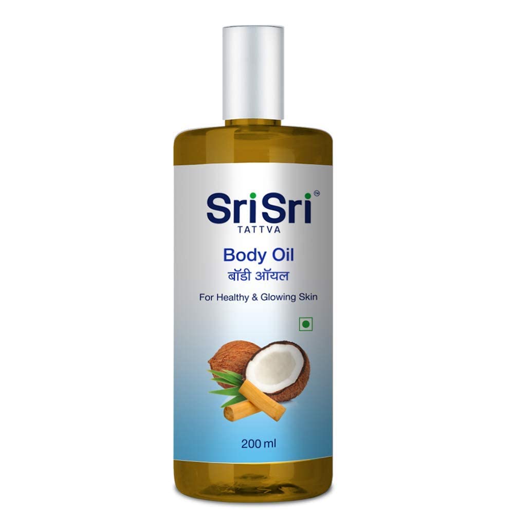 Sri Sri Tattva Ayurvedic Body Massage Oil - 100% Natural Herbal Relaxation Oil for Skin & Hair Care | Perfect for Aromatherapy, Spa, Yoga & Daily Moisturizing