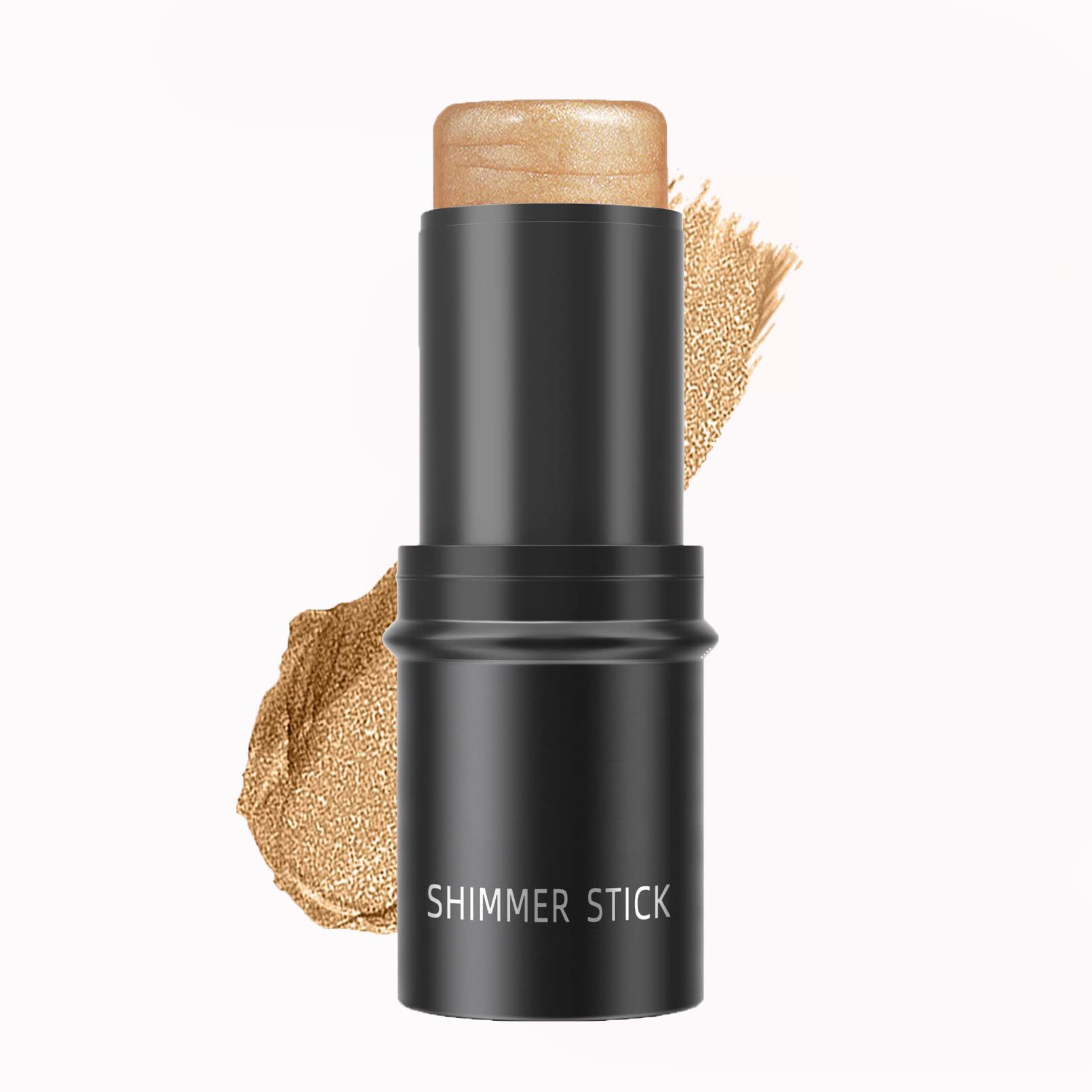 Long Lasting Shimmer Highlighter Stick & Blush Stick Set for Lips, Cheeks & Contour - Moisturizing Makeup Sticks for Mature Skin & Older Women, Brightening Face Cosmetics (03 Brighten) - Perfect for Everyday Glow & Special Occasions