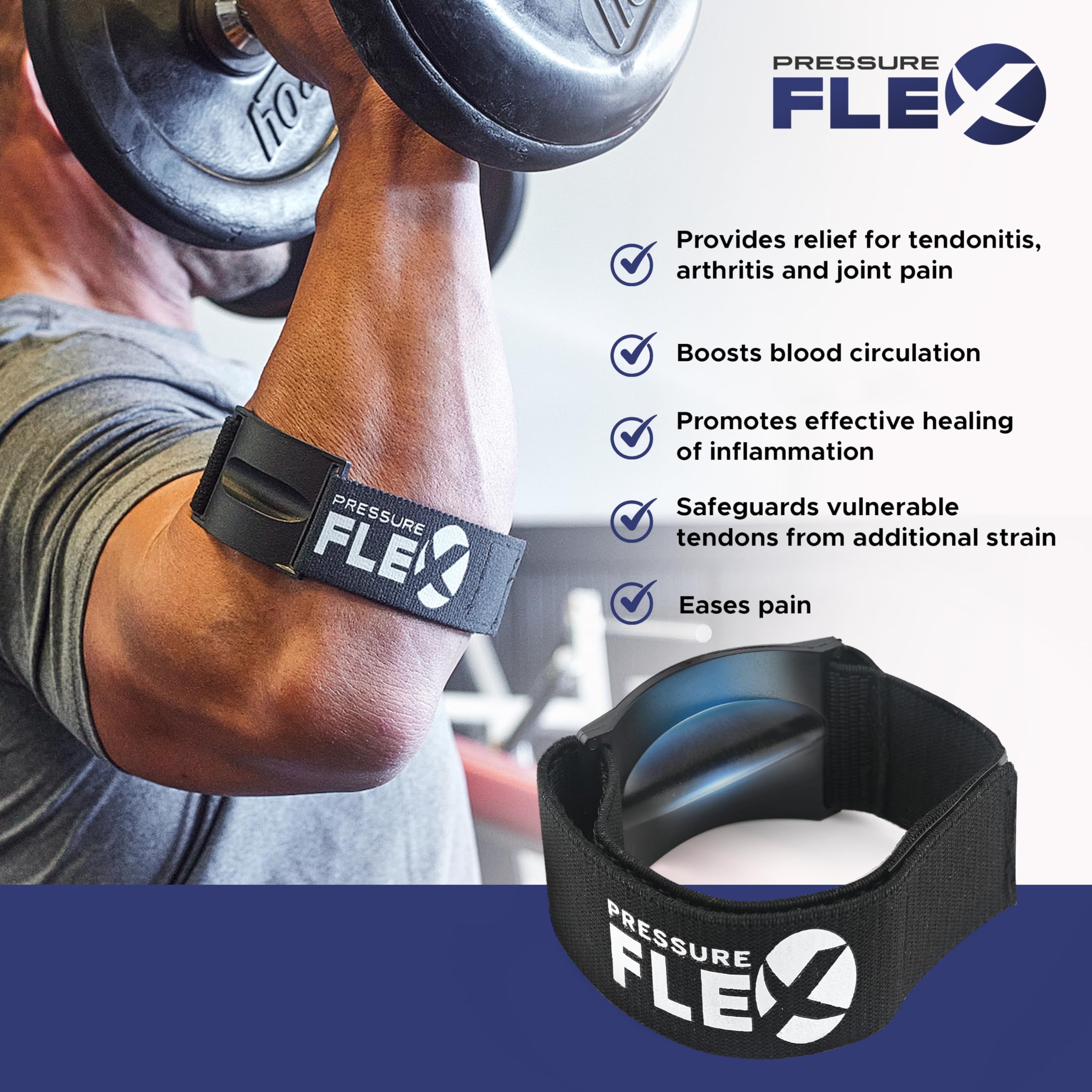 Tennis Elbow Brace for Men & Women - Compression Sleeve for Golfers & Tennis Players - Tendonitis Relief with Pressure Ridge Bar - Perfect for Sports, Gym & Daily Pain Management
