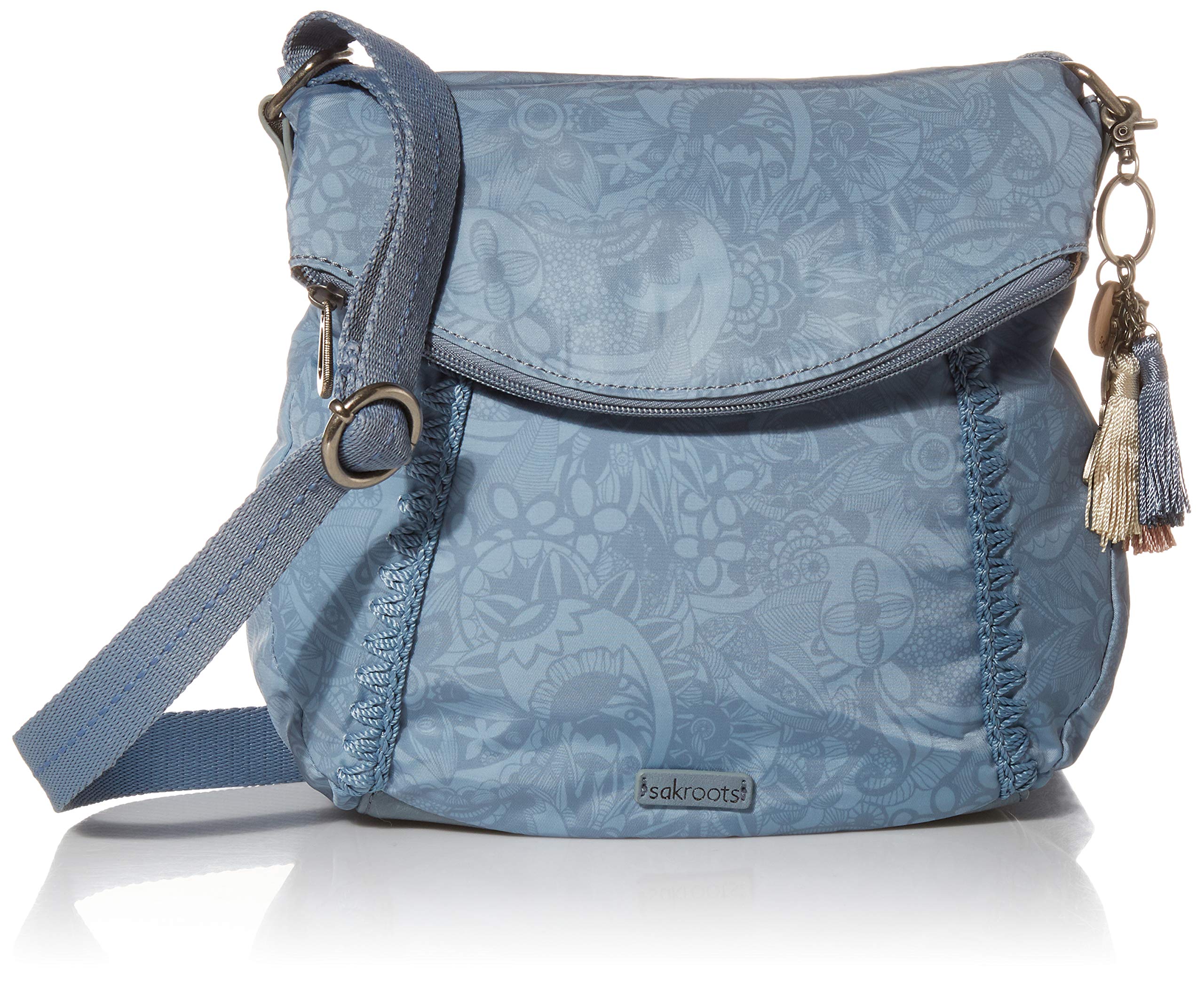 Eco-Friendly Sakroots Crossbody Bag - Adjustable Strap & Zipper Pockets Multifunctional Purse for Women | Perfect for Travel, Shopping & Daily Use