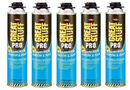 Dow Great Stuff Pro Window and Door Insulating Foam Sealant (20oz, Pack of 5) - Air Leak & Draft Protection for Home Energy Efficiency - Perfect for Weatherproofing Windows, Doors & Gaps