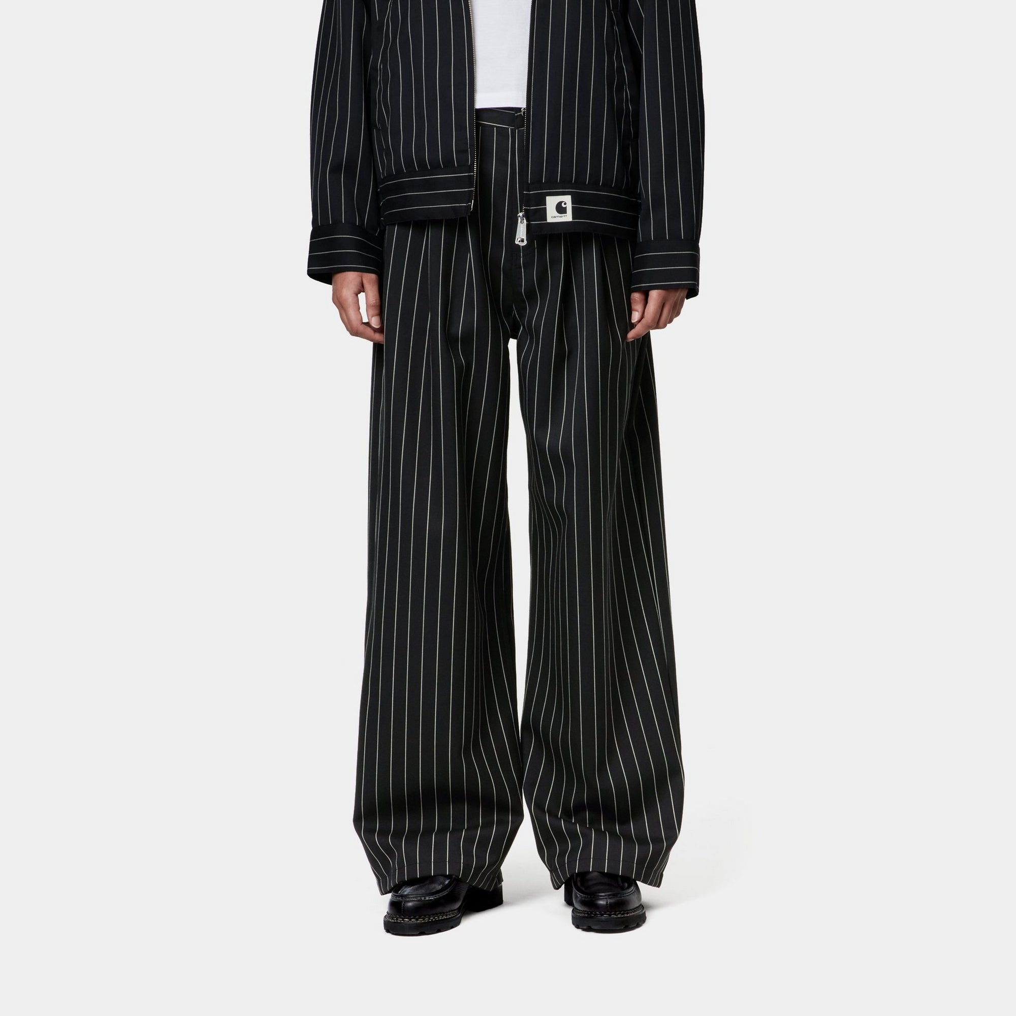 Women's Seaton Striped Pants - Black & Wax | Comfortable Casual Trousers for Work, Office & Everyday Wear