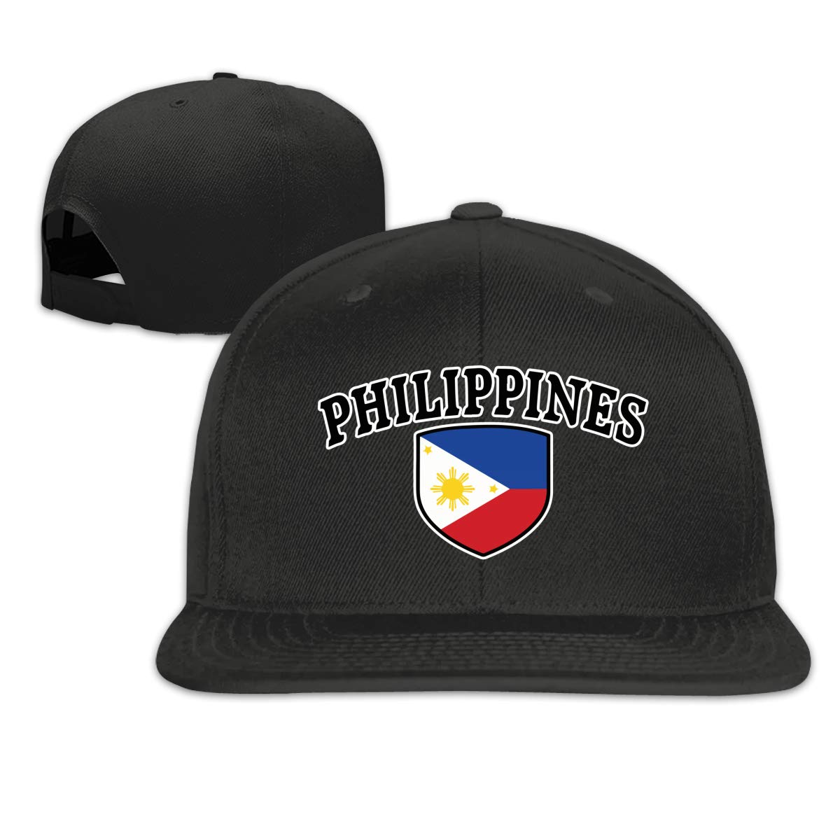 PINGCAP05 Philippines Flag Snapback Hat for Men & Women - Adjustable Flat Brim Baseball Cap - Perfect for Sports, Outdoor Activities & Patriotic Events