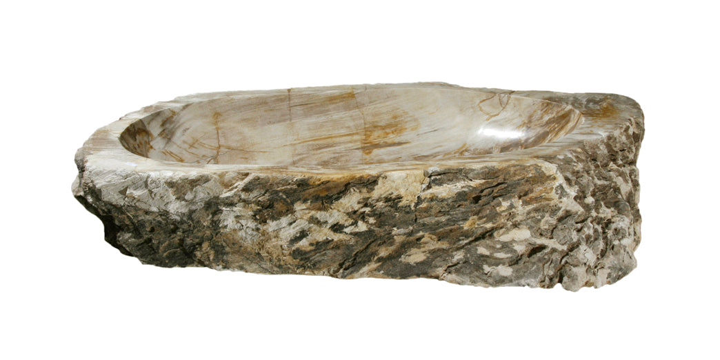 Natural Petrified Wood Bathroom Sink - 30 to 36 Inch Vanity Top with Unique Fossilized Patterns | Perfect for Rustic, Farmhouse & Luxury Bathroom Decor