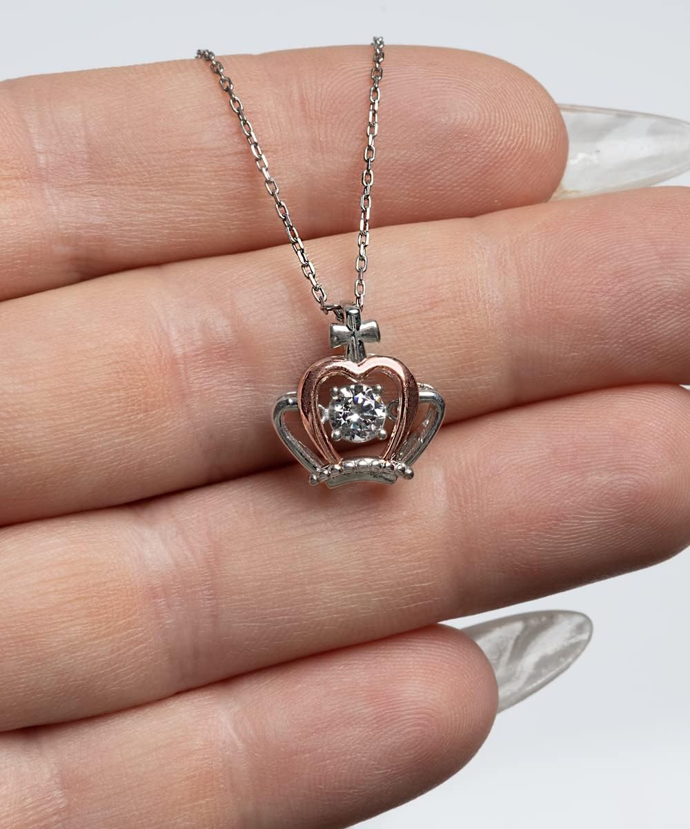 Zapbest Crown Pendant Necklace for Mom - Elegant Birthday & Mother's Day Gift from Son or Daughter | Perfect for Special Occasions & Daily Wear