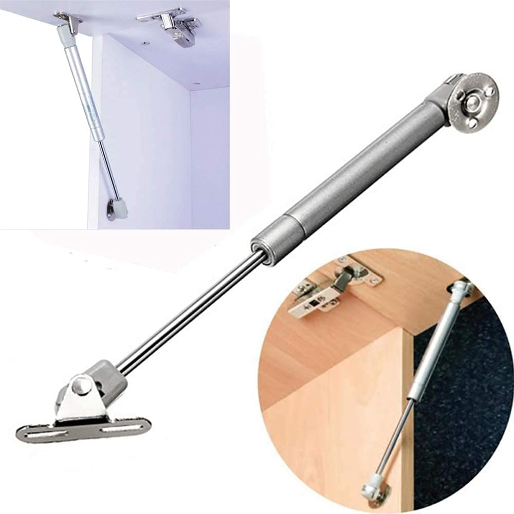 Yinpecly 1PCS Adjustable Gas Spring Rod - 5.12 Inch Flat Head Joint Gas Shock Strut for DIY Window, Floor Hatch, Trap Door & Toolbox Lid - Heavy Duty Black Gas Spring for Home Renovation & Furniture Upgrades