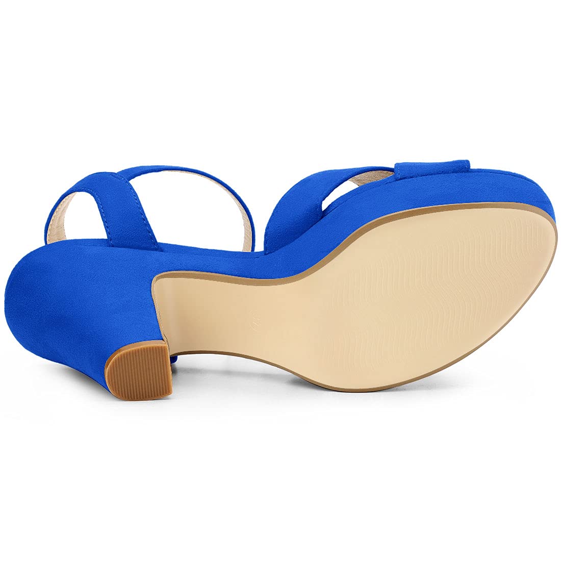 Allegra K Women's Chunky Heel Slingback Sandals - Comfortable Platform Shoes for Women, Summer Casual & Party Wear, Perfect for Weddings, Dates & Office Outfits