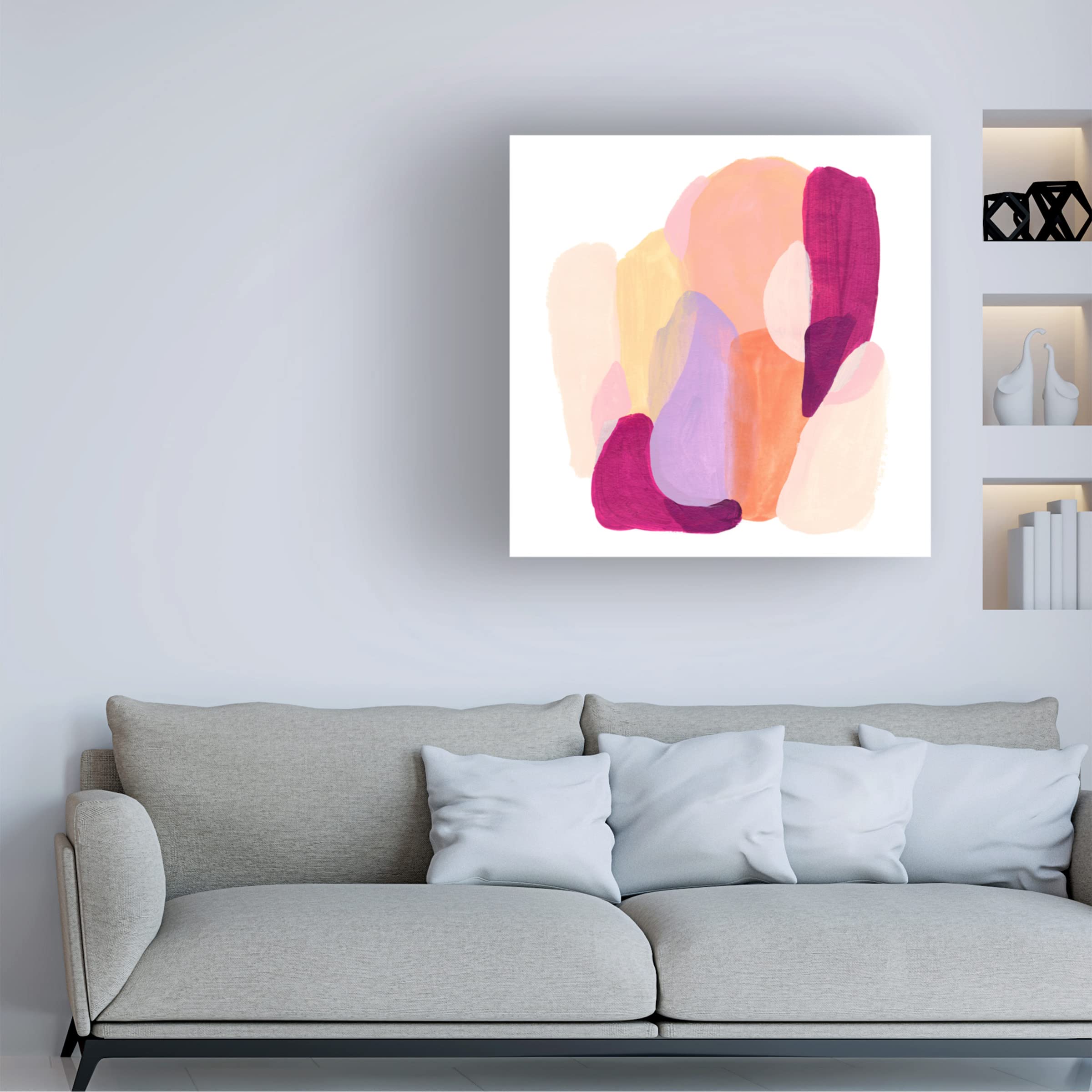 Trademark Fine Art 'Piquant Forms I' Canvas Wall Art by June Erica Vess - Modern Abstract Painting for Living Room, Bedroom & Office Decor