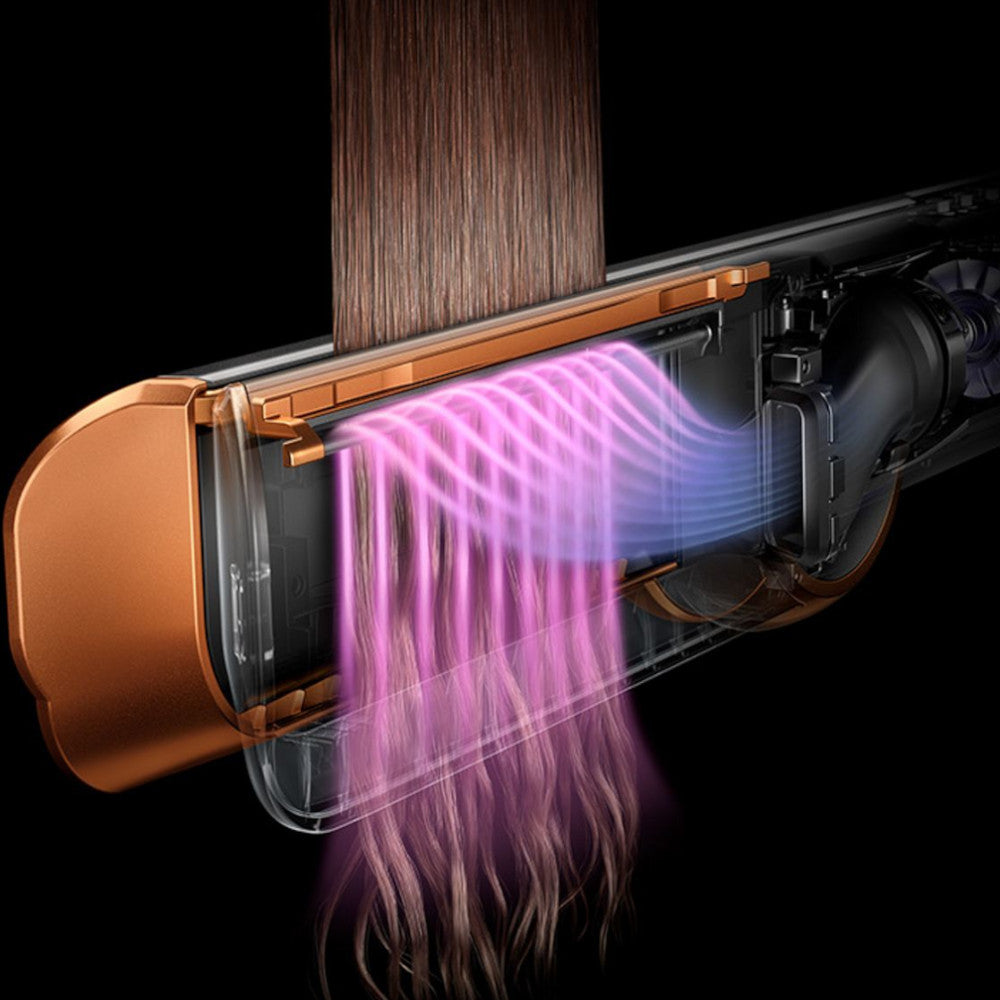 Dyson Airstrait Hair Straightener - Bright Nickel/Rich Copper | Certified Refurbished with 1 Year Warranty | Professional Salon Quality Styling for Smooth, Shiny Hair at Home