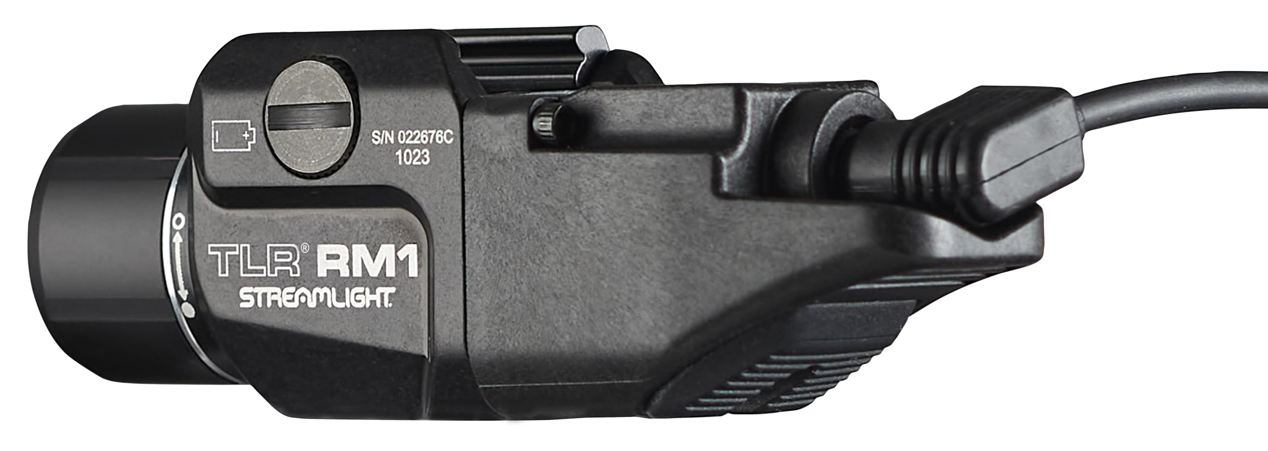 Streamlight 69440 TLR RM 1 500-Lumen Tactical Flashlight - Low Profile Rail Mounted Weapon Light with Rail Keys, Pressure Switch & CR123A Battery - Perfect for Handguns, Rifles & Home Defense (Black)