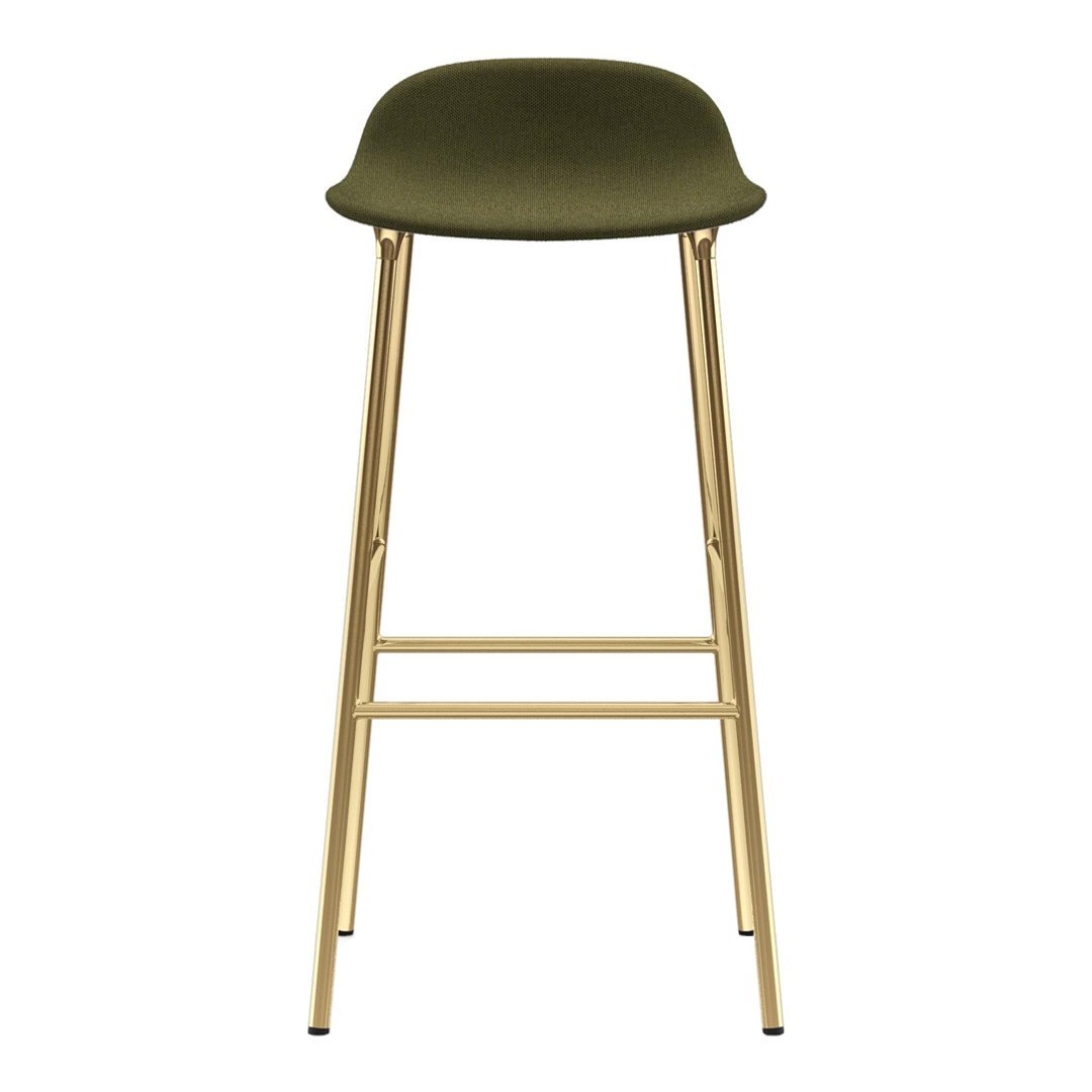 Modern Form Bar Stool with Metal Legs & Upholstered Seat - Perfect for Kitchen Islands, Home Bars & Commercial Use