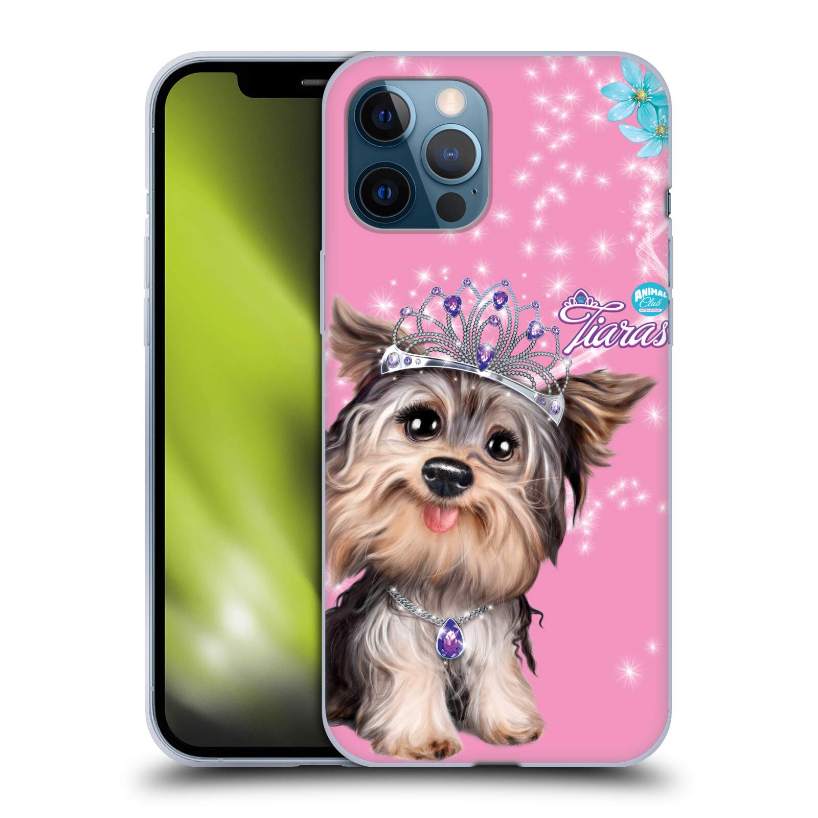 Apple iPhone 12 Pro Max Yorkie Royal Faces Soft Gel Case by Head Case Designs – Officially Licensed Animal Club International – Perfect for Everyday Use and Stylish Protection