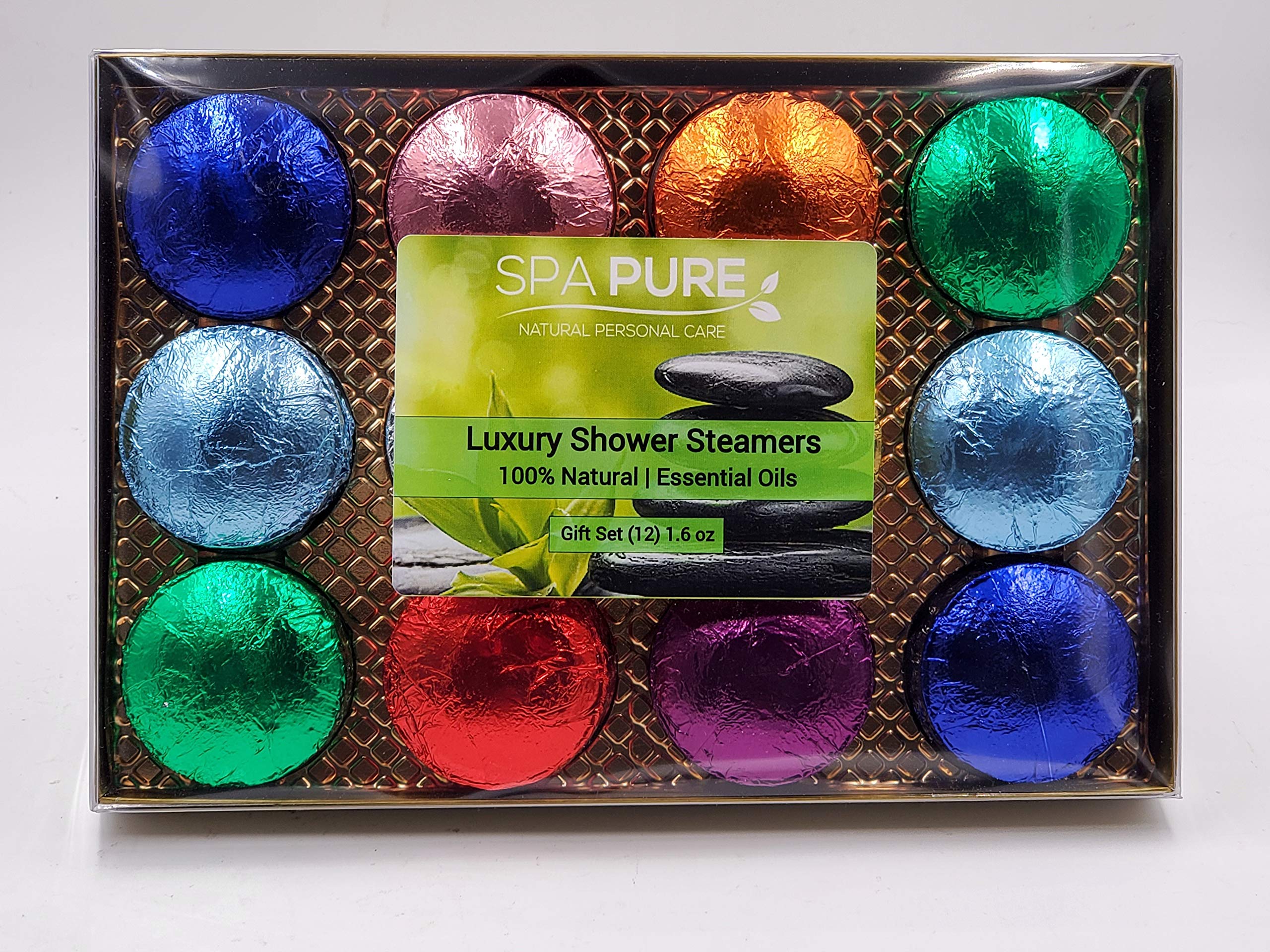 Organic Aromatherapy Shower Bombs - 12 Pack Rejuvenating Bath Steamers with Essential Oils for Relaxation & Stress Relief | Natural Bath Melts for Women & Men | Perfect for Spa Night, Self-Care Routine & Gift Giving