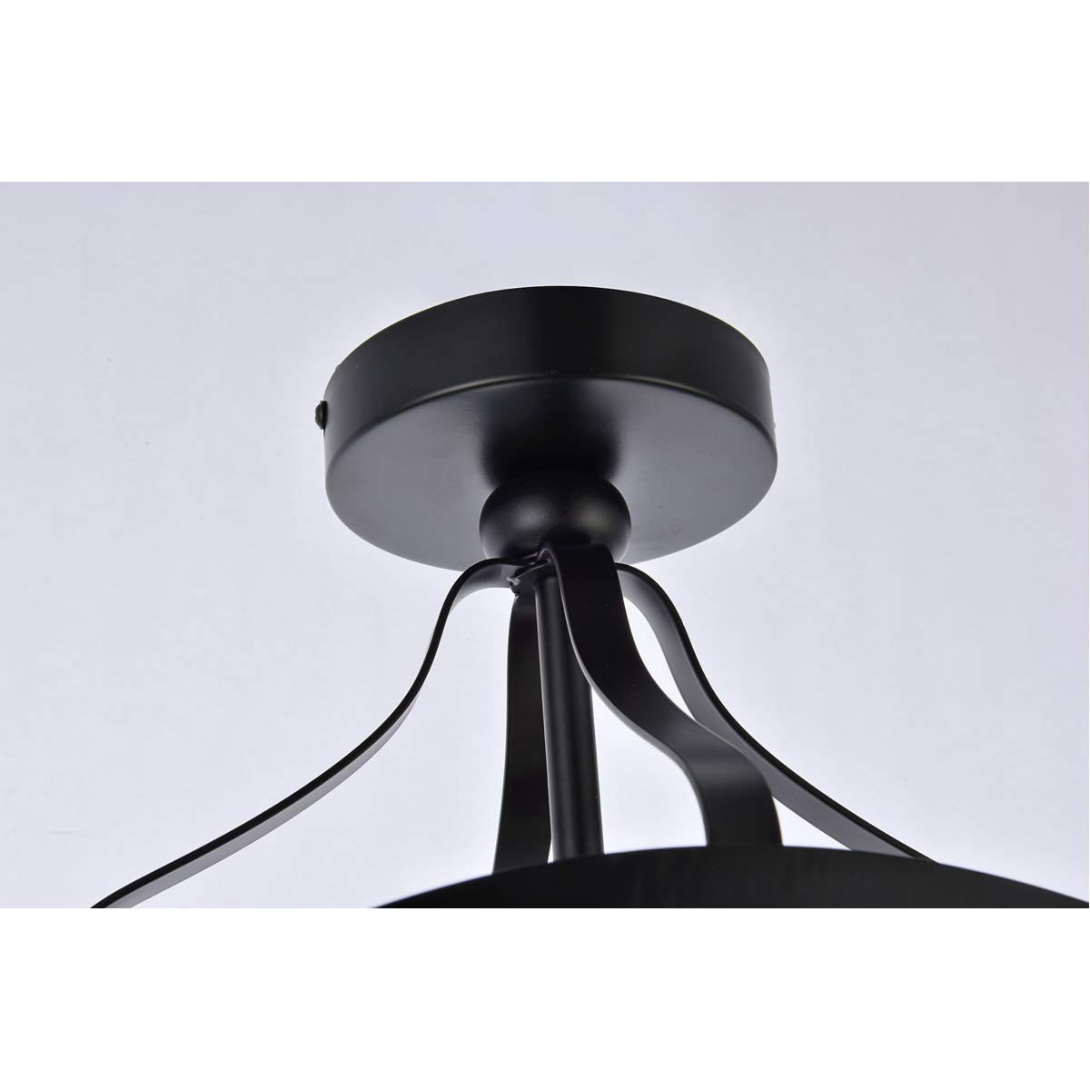 Modern Black Flush Mount Ceiling Light - Indoor Home Decor Lighting for Living Room, Bedroom & Kitchen | Bright Janet 1-Light Fixture