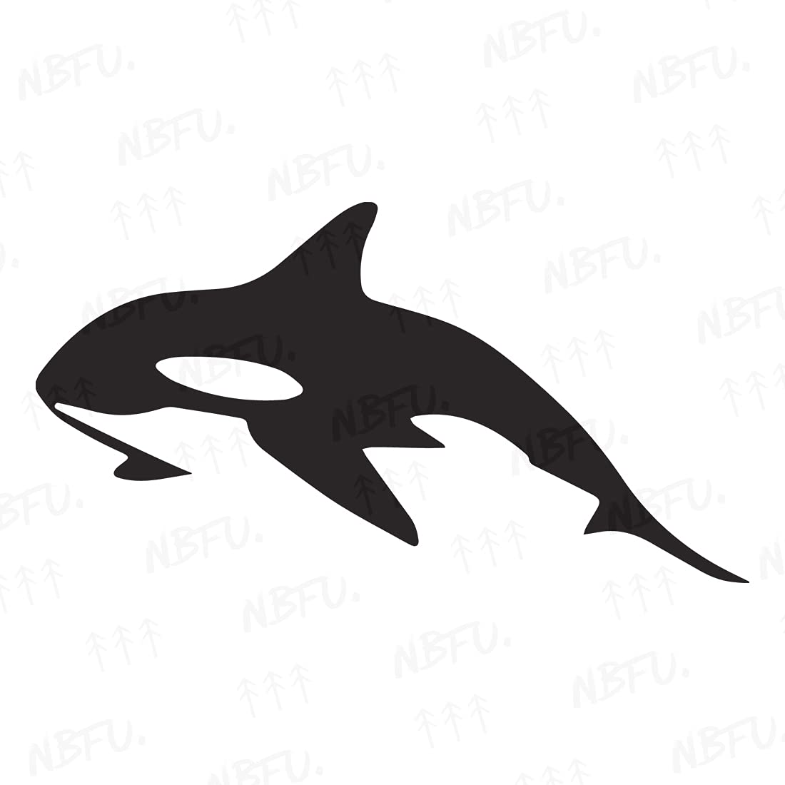 Premium Waterproof Vinyl Decal Stickers - Killer Whale Orca (Black, Set of 2) for Laptop, Phone, Helmet, Car Window, Bumper, Mug, Cup, Door & Wall Decoration - Perfect for Marine Lovers and DIY Home Decor Projects