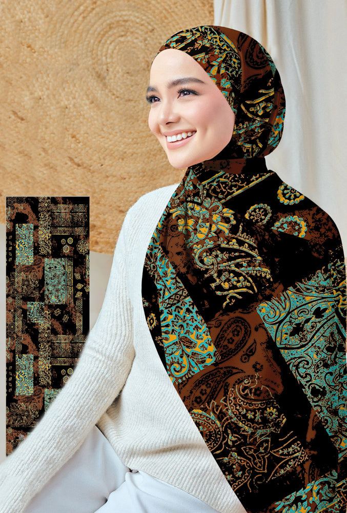 Stylish Hind Print Hijab Scarf - Modest Muslim Headscarf for Women - Perfect for Daily Wear, Prayer & Special Occasions