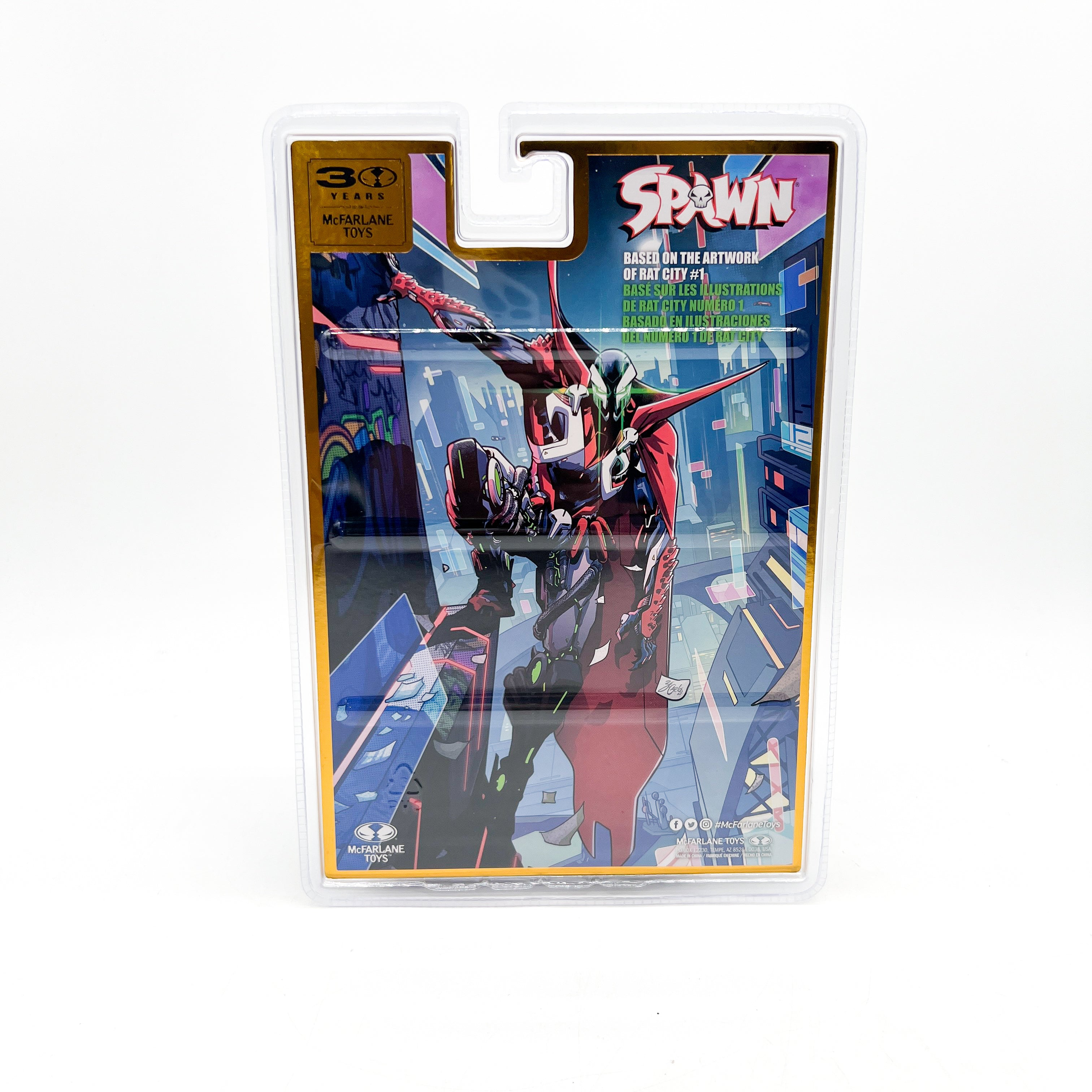 Spawn The Deviant (Rat City) Red Platinum Edition Action Figure - Collectible Toy for Display, Gifts & Comic Book Fans