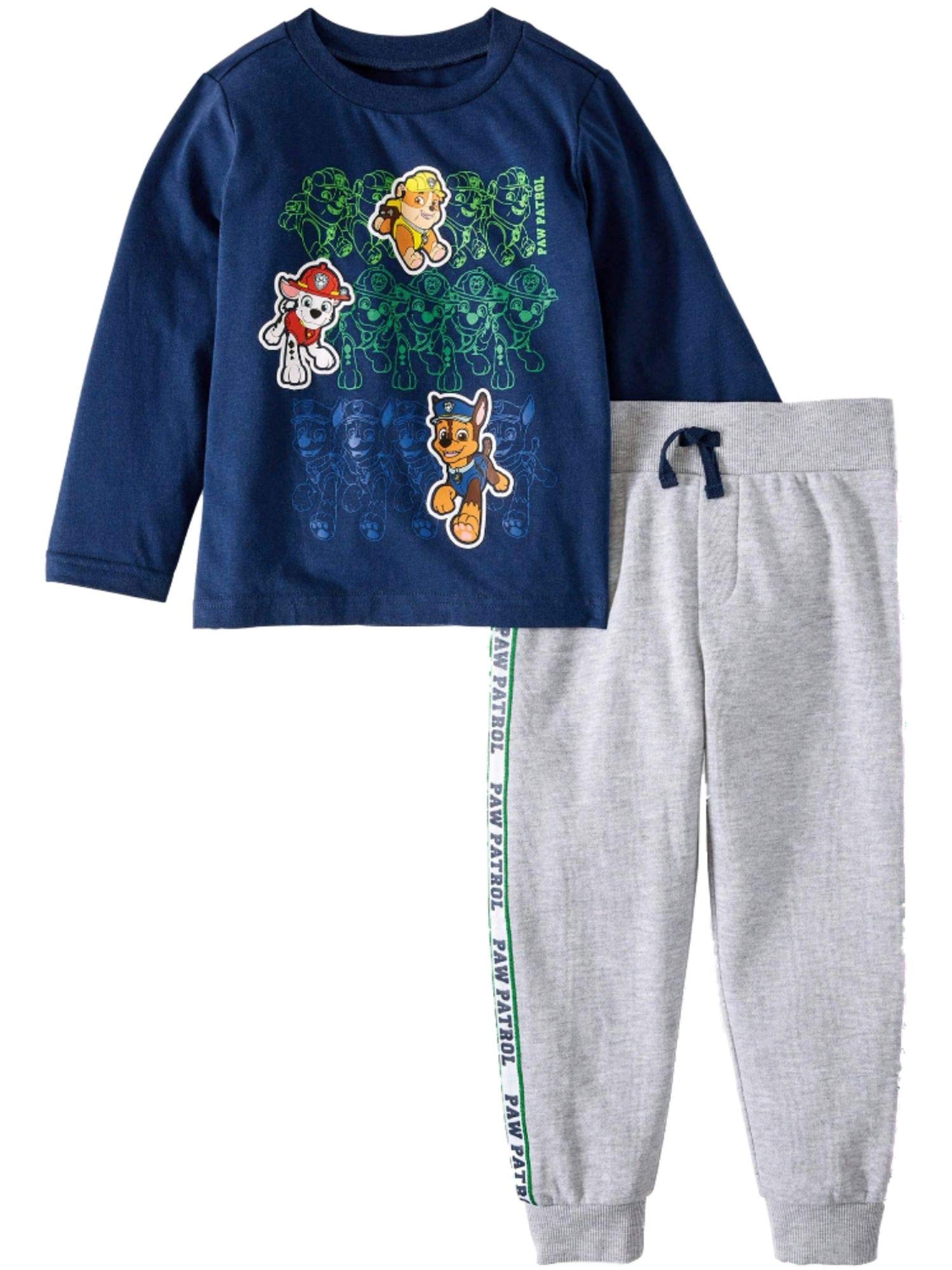 Paw Patrol Toddler Boys 2-Piece Fleece Jogger Pants Set - Blue (2T) - Soft & Comfortable Winter Outfit for Playtime & Outdoor Activities