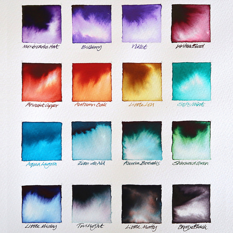 Premium Diamine Ink Bottles - Set of 16 Vibrant Colors (12ml Each) for Fountain Pens, Calligraphy & Artistic Writing - Perfect for Journaling, Letter Writing & Creative Projects
