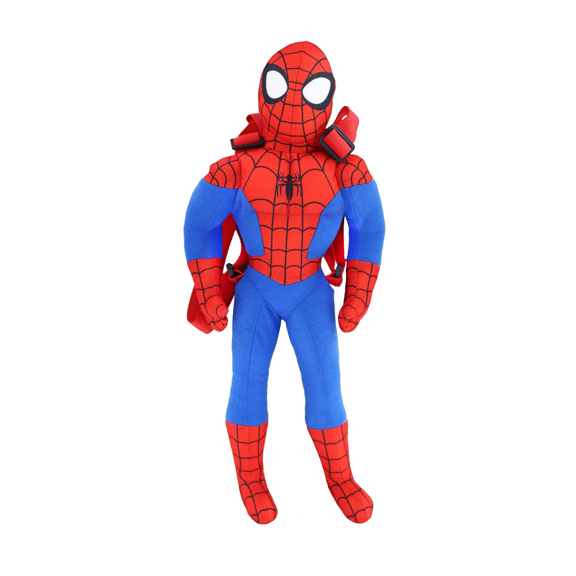 Marvel Spider-Man Plush Backpack for Kids - 20.5 Inch Red Superhero Backpack with Zippered Compartment & Adjustable Straps - Soft Spiderman School Backpack for Boys & Girls - Perfect for School, Travel, Cosplay & Superhero Fans