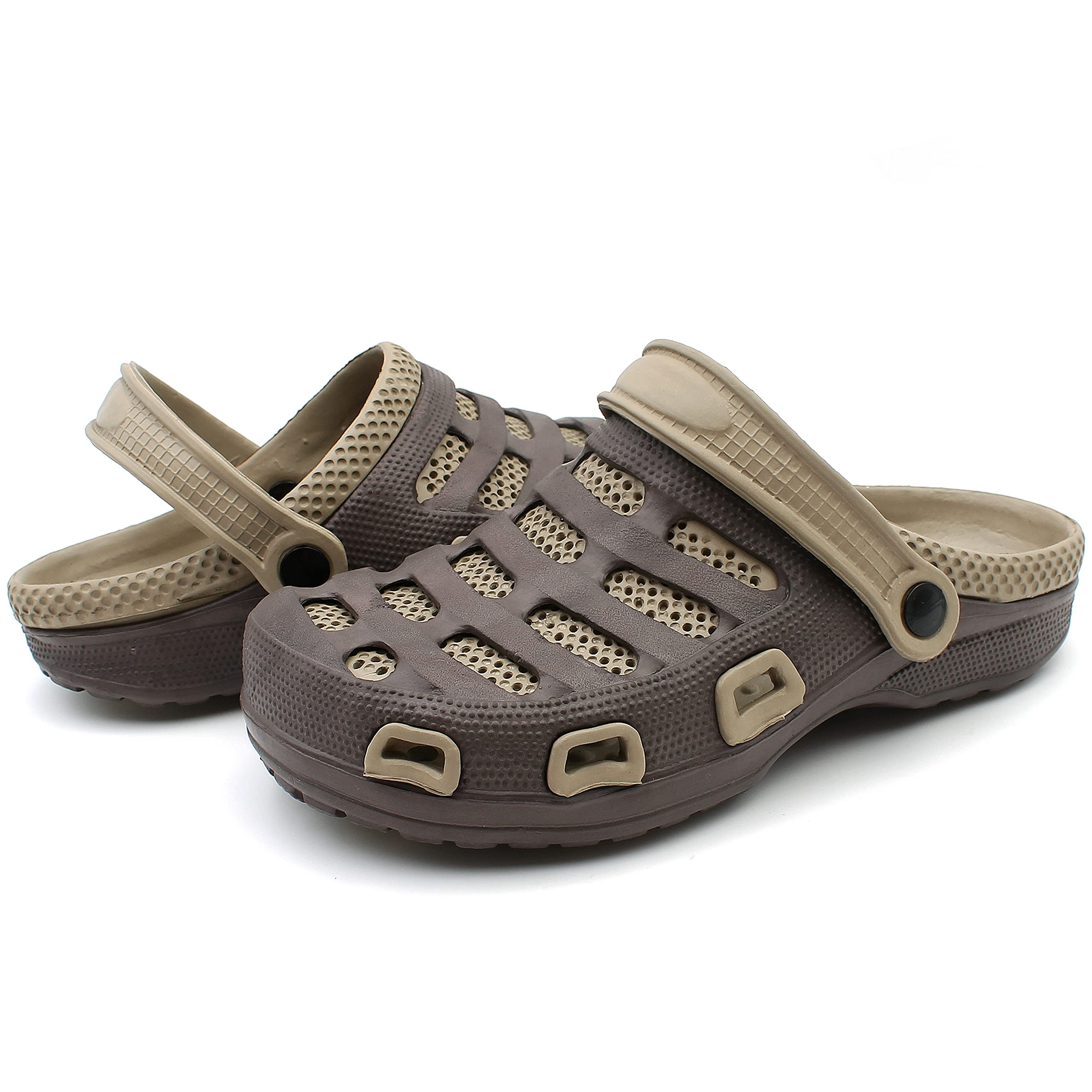 Men's Garden Clogs Shoes - Breathable Two-Tone Summer Sandals & Slippers for Beach, Backyard, Poolside Relaxation - Perfect for Outdoor, Casual Wear & Water Activities