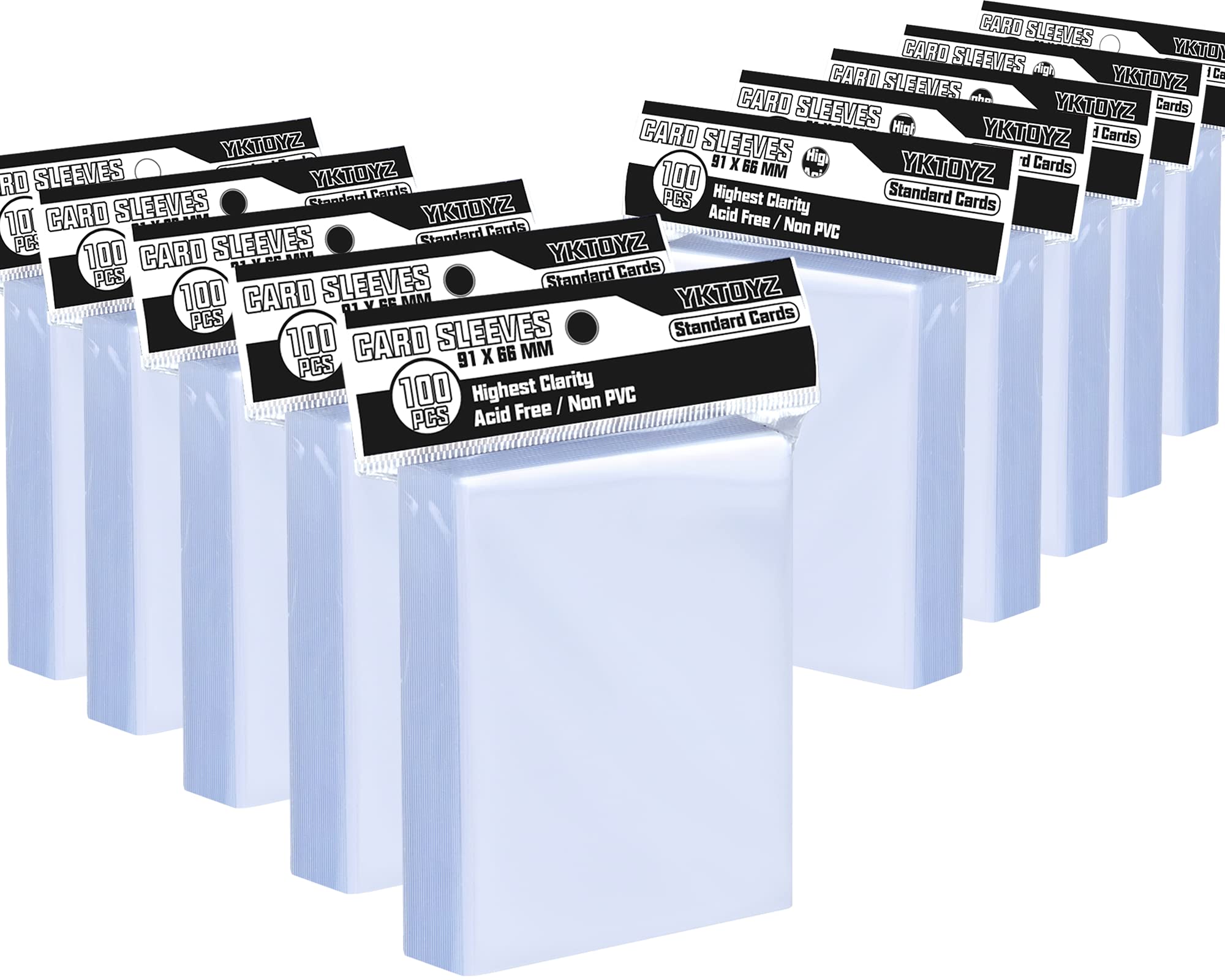 1000 Pcs Clear Card Sleeves & Toploaders - 66mm×91mm Soft Penny Sleeves for Trading Cards, Baseball Cards, MTG, Yugioh | Premium Card Protectors for Collectors, Gaming & Sports Memorabilia Storage & Display