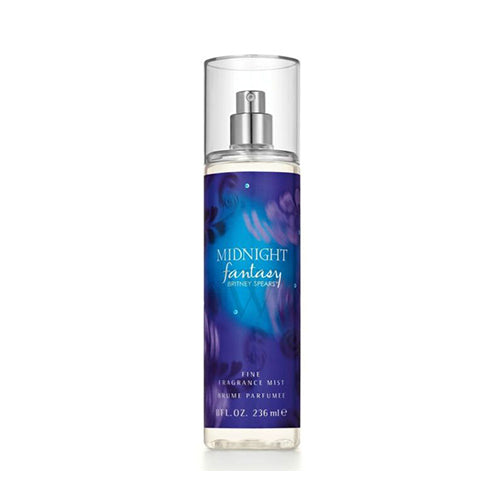 Britney Spears Midnight Fantasy Body Mist for Women - 8.1 oz / 240ml Perfume Spray, Floral Fruity Fragrance with Vanilla & Orchid Notes - Romantic Date Night, Party & Everyday Wear