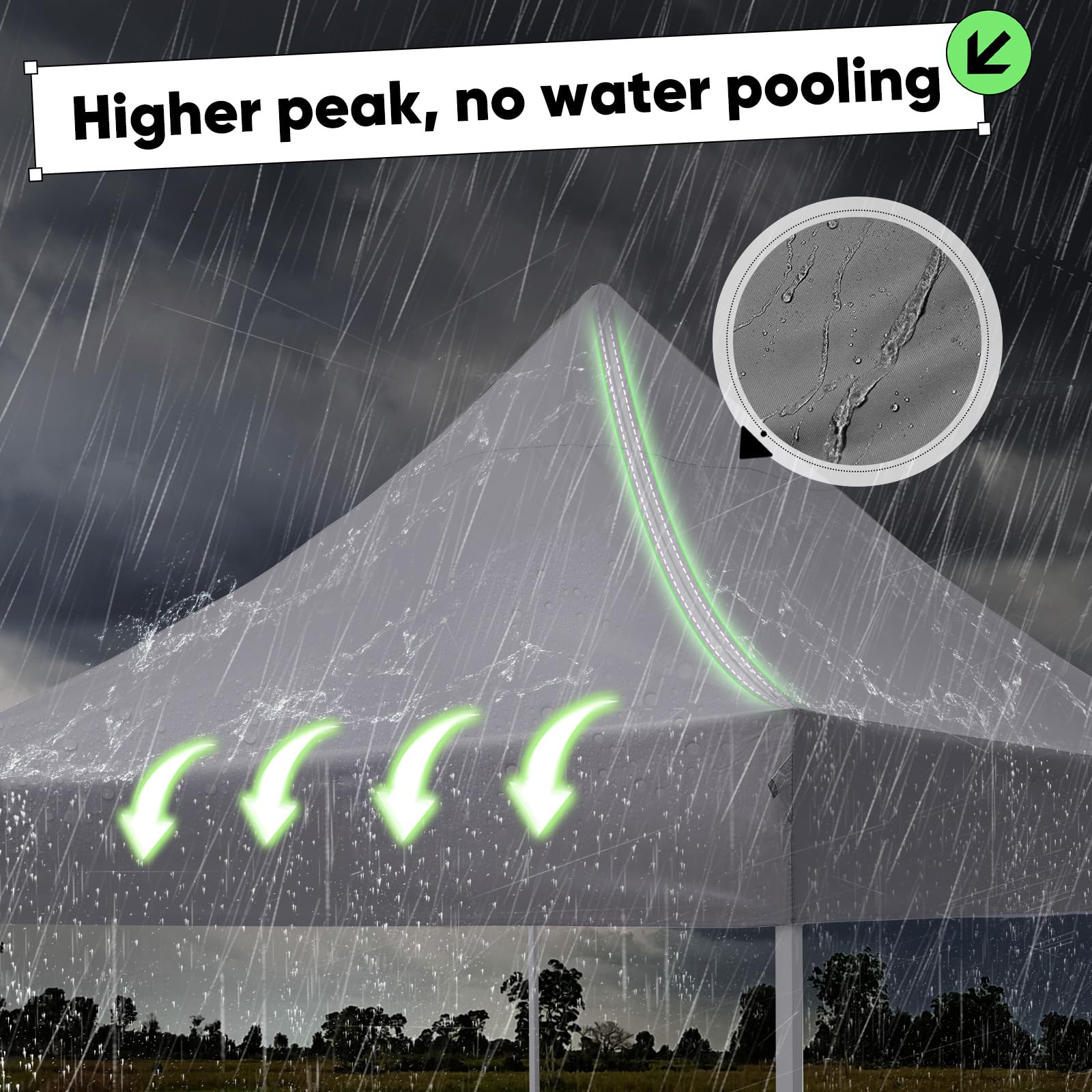 Quictent 10'x10' Heavy Duty Pop Up Canopy Tent - Waterproof Commercial Canopy with 11ft Height, Easy Setup, Includes Sand Bags & Wheeled Carry Bag (Grey) - Perfect for Outdoor Events, Farmers Markets, Beach Parties & Camping