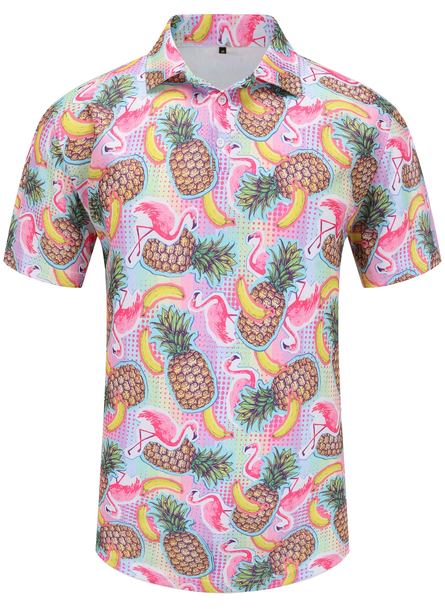 Funny Golf Shirts for Men - Moisture Wicking Dry Fit Short Sleeve Polo Shirts with Cool Prints | Perfect for Golf Courses, Casual Wear & Outdoor Activities