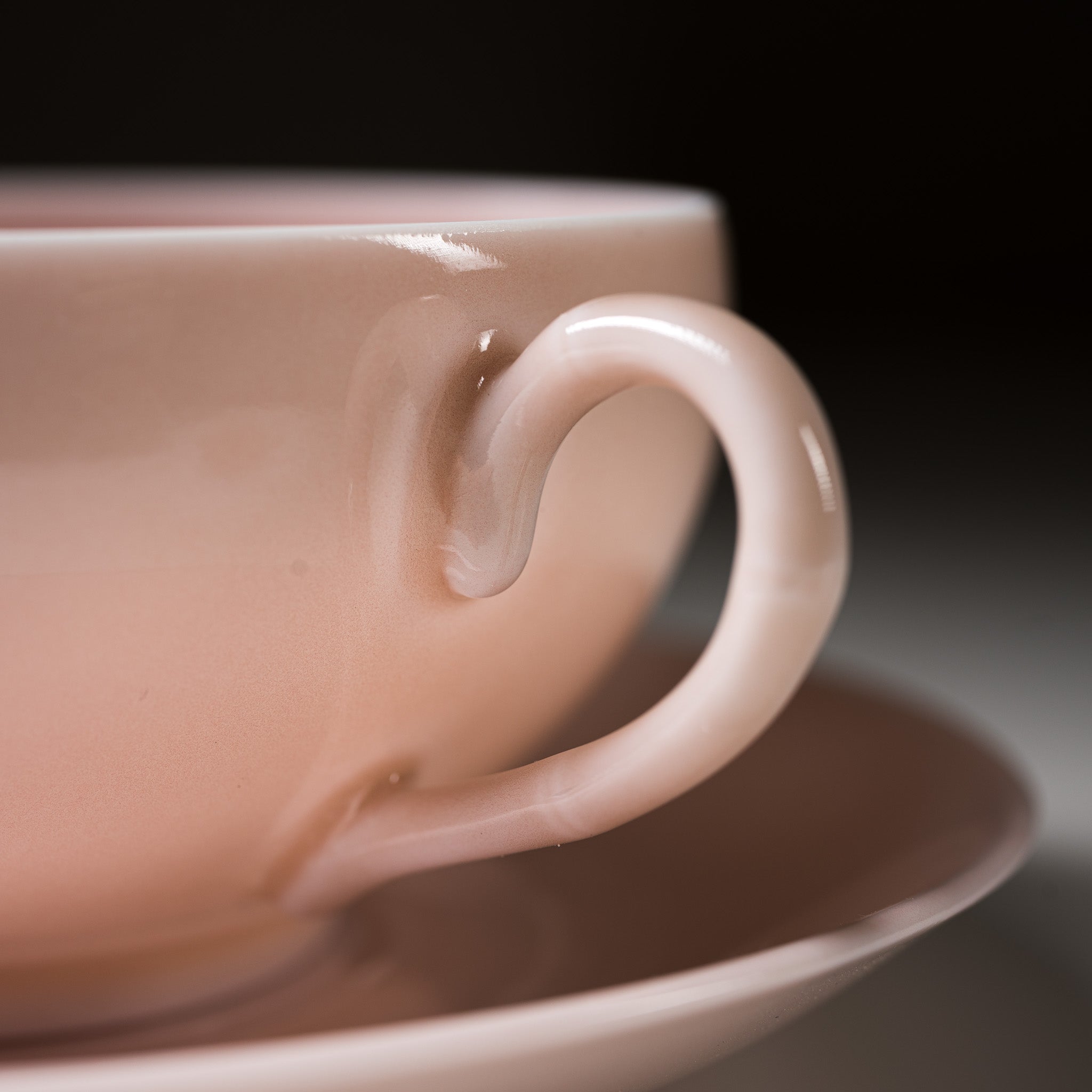 Nishikawa Japan Handmade Ceramic Cup and Saucer Set - Elegant Salmon Pink | Japanese Tea Set for Afternoon Tea, Coffee Break & Gift Giving