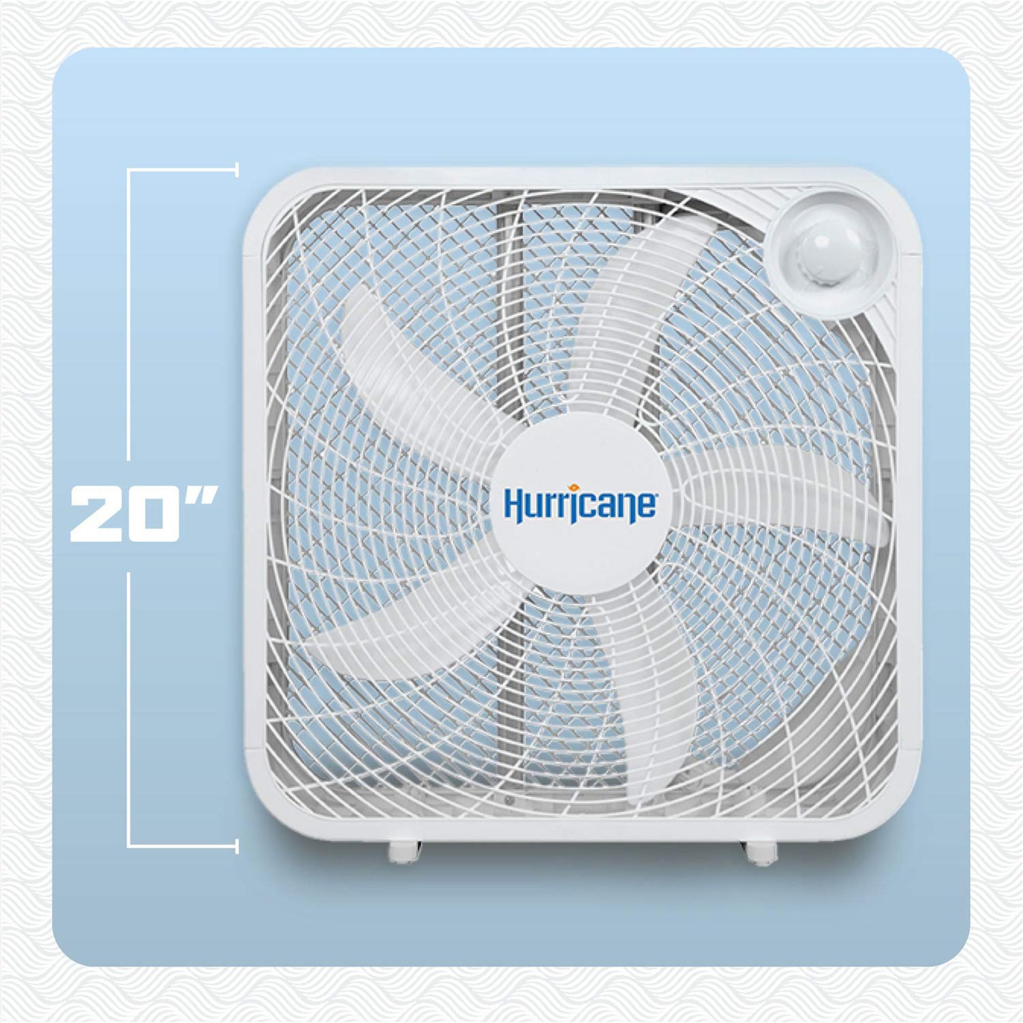 20 Inch Classic Hurricane Floor Box Fan - 3 Speed Adjustable for Indoor Home Cooling, White (5 Pack) - Perfect for Bedrooms, Living Rooms, and Office Spaces