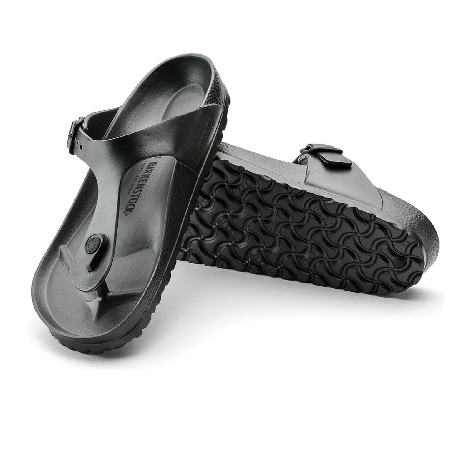 Birkenstock Gizeh EVA Sandal for Women - Metallic Anthracite | Comfortable Summer Sandals for Beach, Pool & Casual Outings