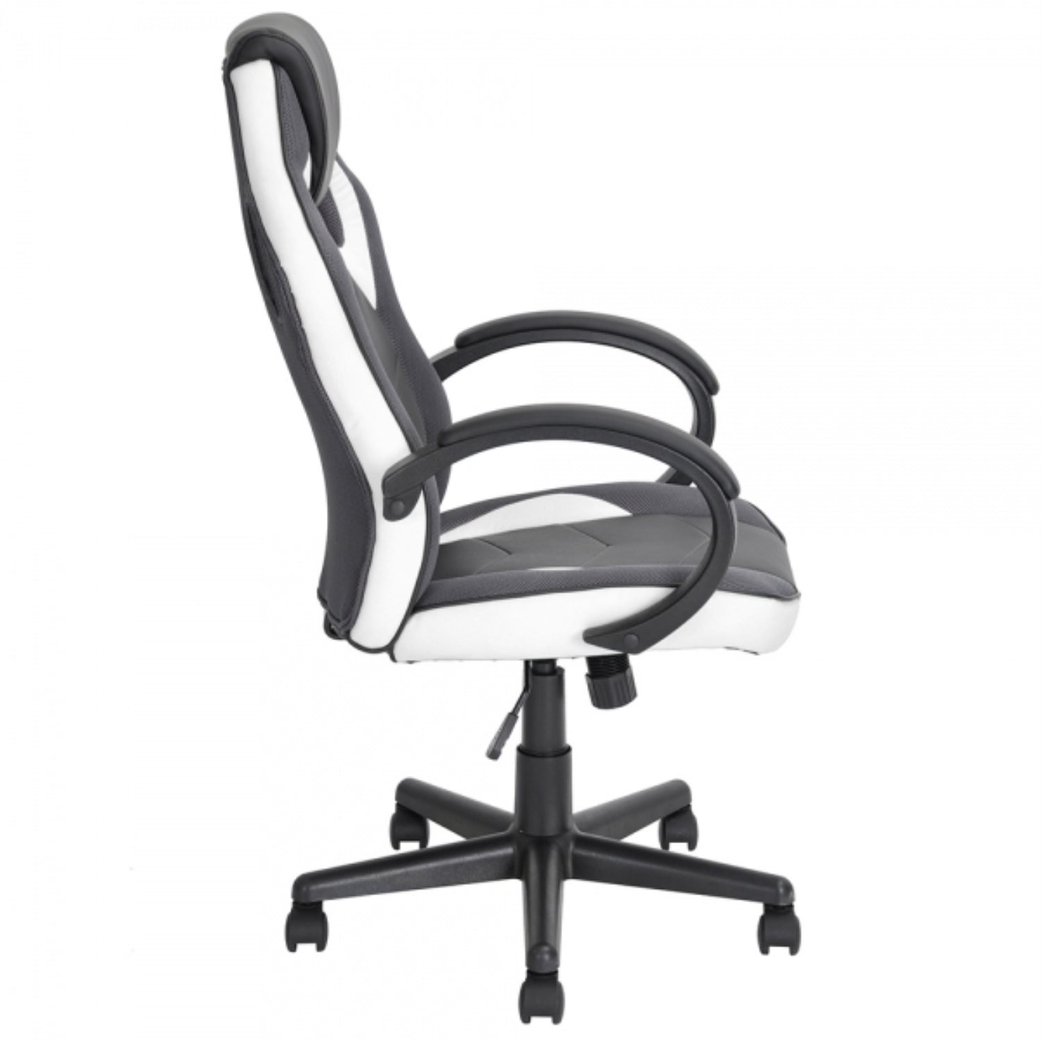 HAWK SERIES 4534 Ergonomic Gaming Chair - Black & White - High Back Racing Style with Lumbar Support - Perfect for PC, Console Gaming & Home Office