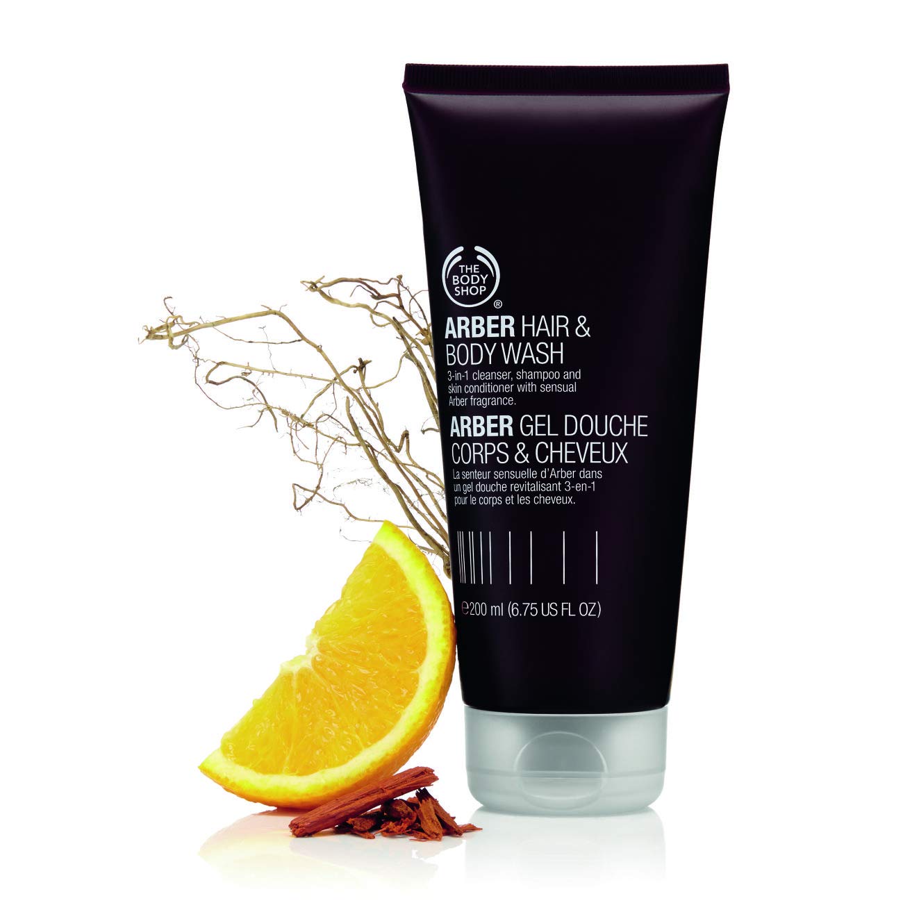 The Body Shop Arber Hair & Body Wash - 6.75 fl oz | Natural & Refreshing Shower Gel for Men & Women | Perfect for Gym, Travel & Daily Use