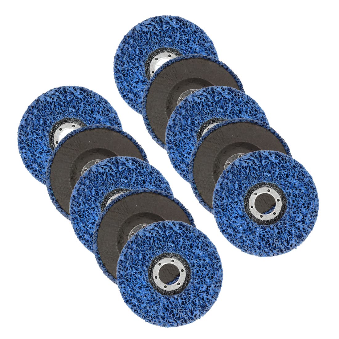 10 Pack 4-1/2 Inch x 7/8 Inch Strip Disc Wheels for Angle Grinder - Heavy Duty Paint, Rust, Coating & Weld Oxidation Removal - Perfect for Metal Surface Cleaning & Restoration Projects