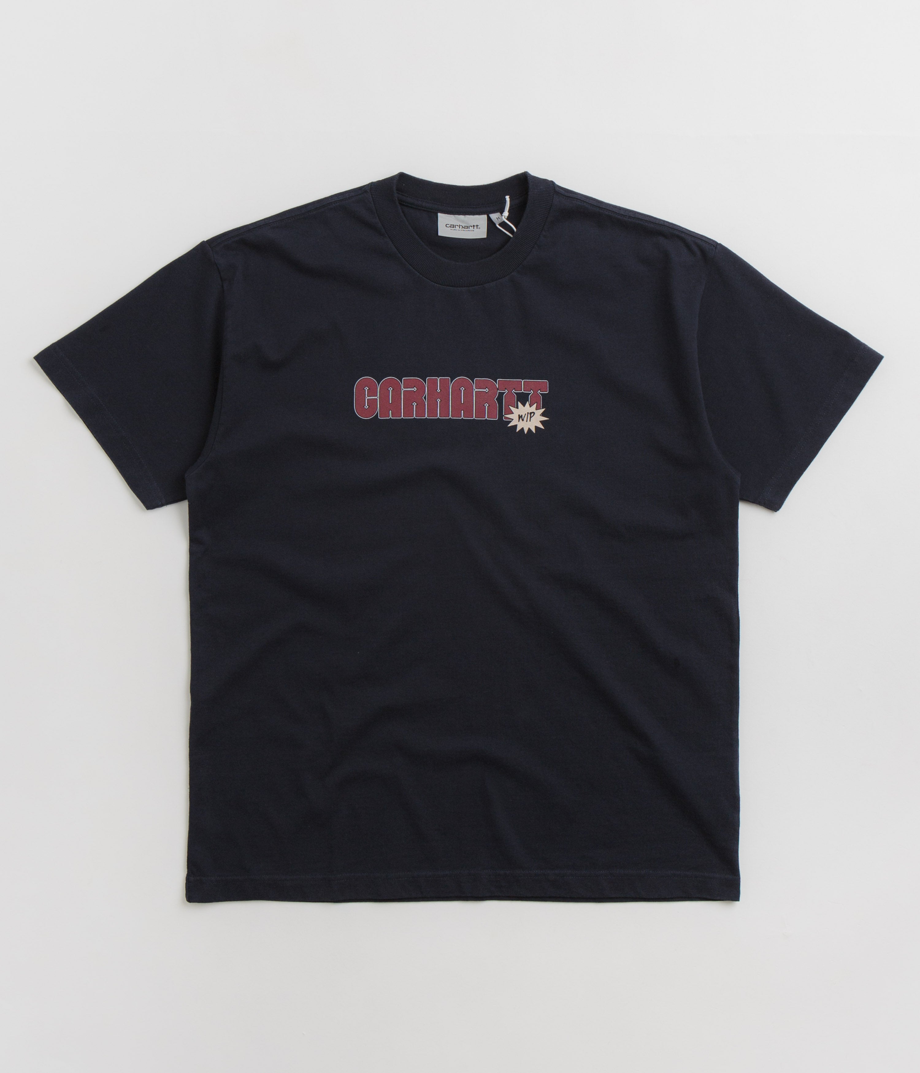 Carhartt Arrow Script T-Shirt for Men - Dark Navy Cotton Short Sleeve Tee - Casual Wear & Work Shirts for Everyday Comfort