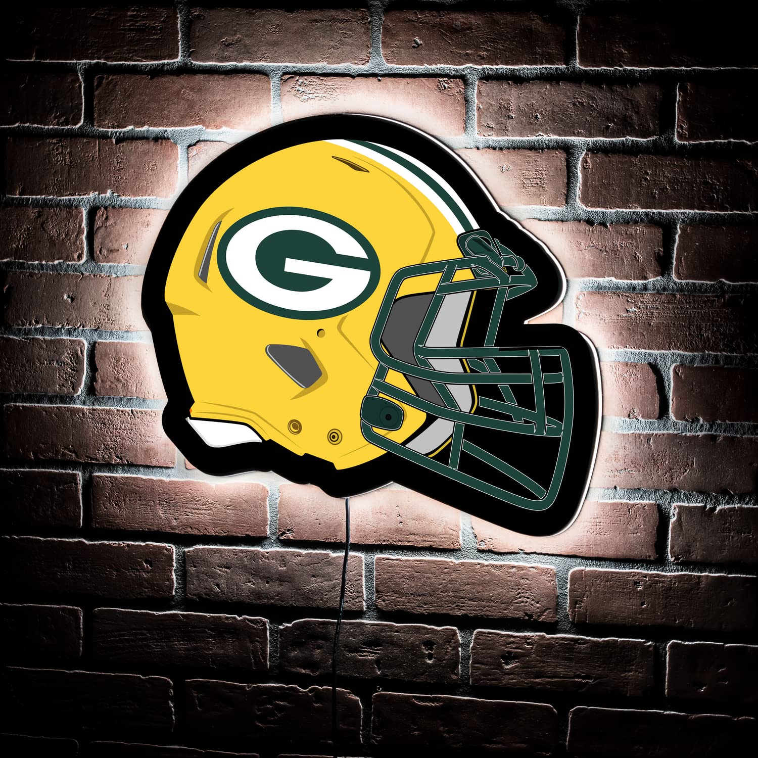 Green Bay Packers NFL Ultra-Thin LED Light Wall Sign - 19.5
