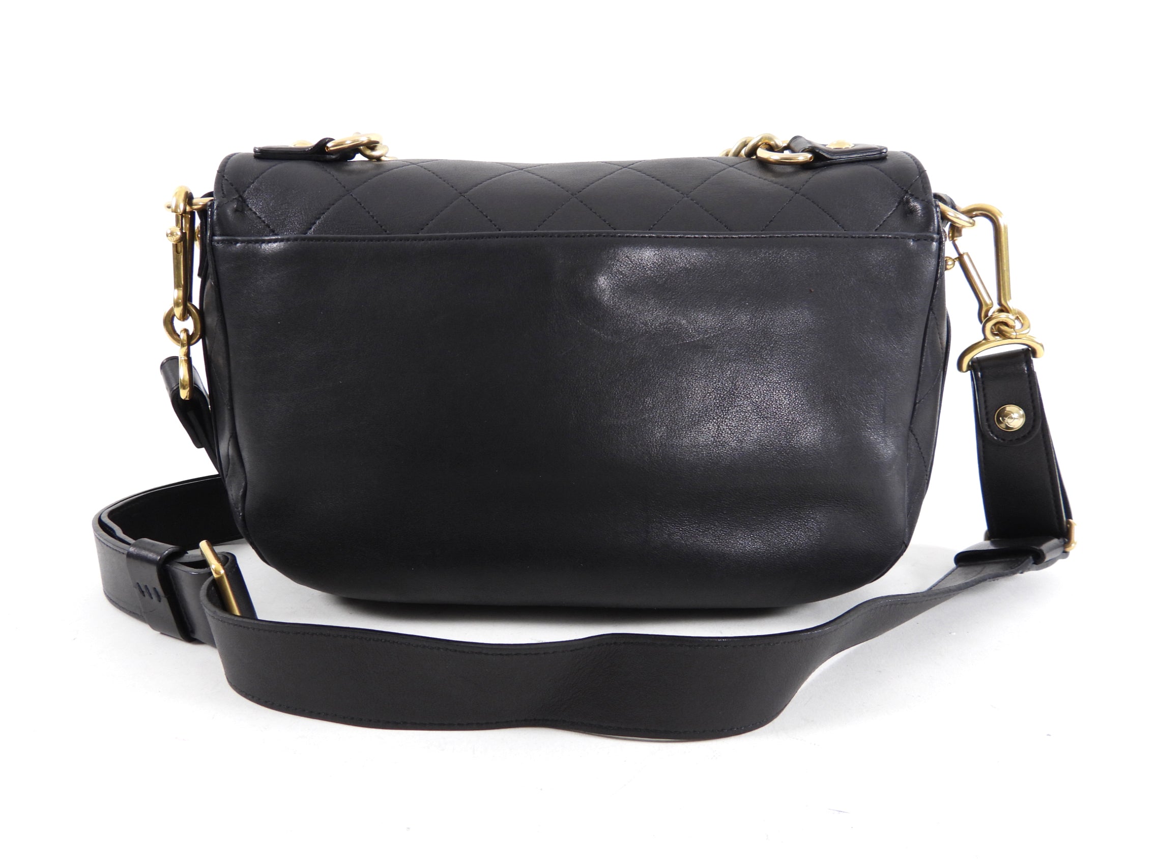 Chanel Black Quilted Leather Paris in Rome Messenger Bag for Women - Luxury Crossbody Purse for Travel, Work & Evening Out