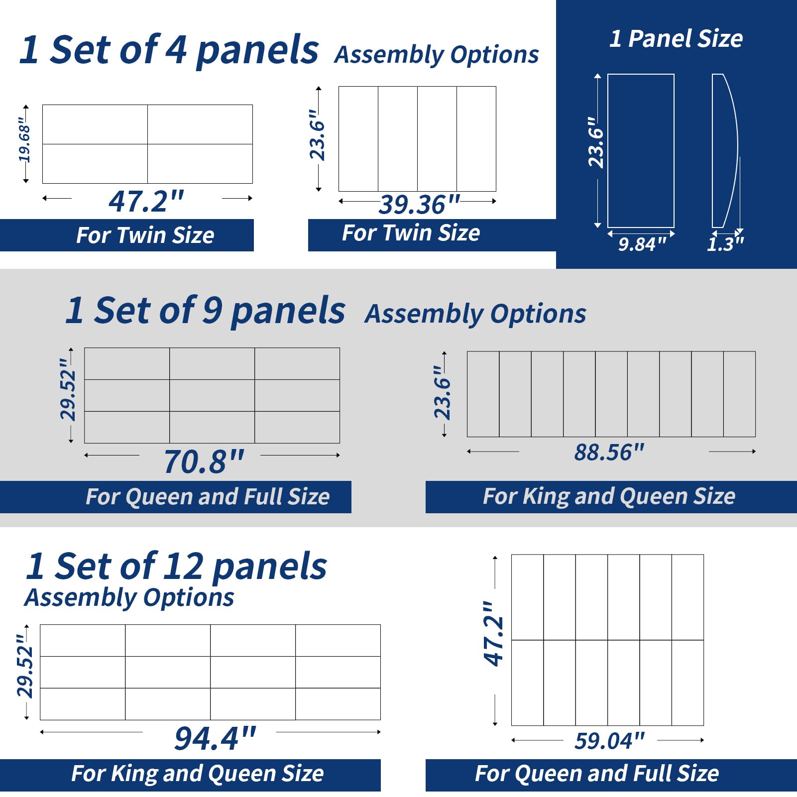Art3d Peel and Stick Headboard Panels - Velvet Smoky Gray 3D Wall Panels (Pack of 12, 9.84