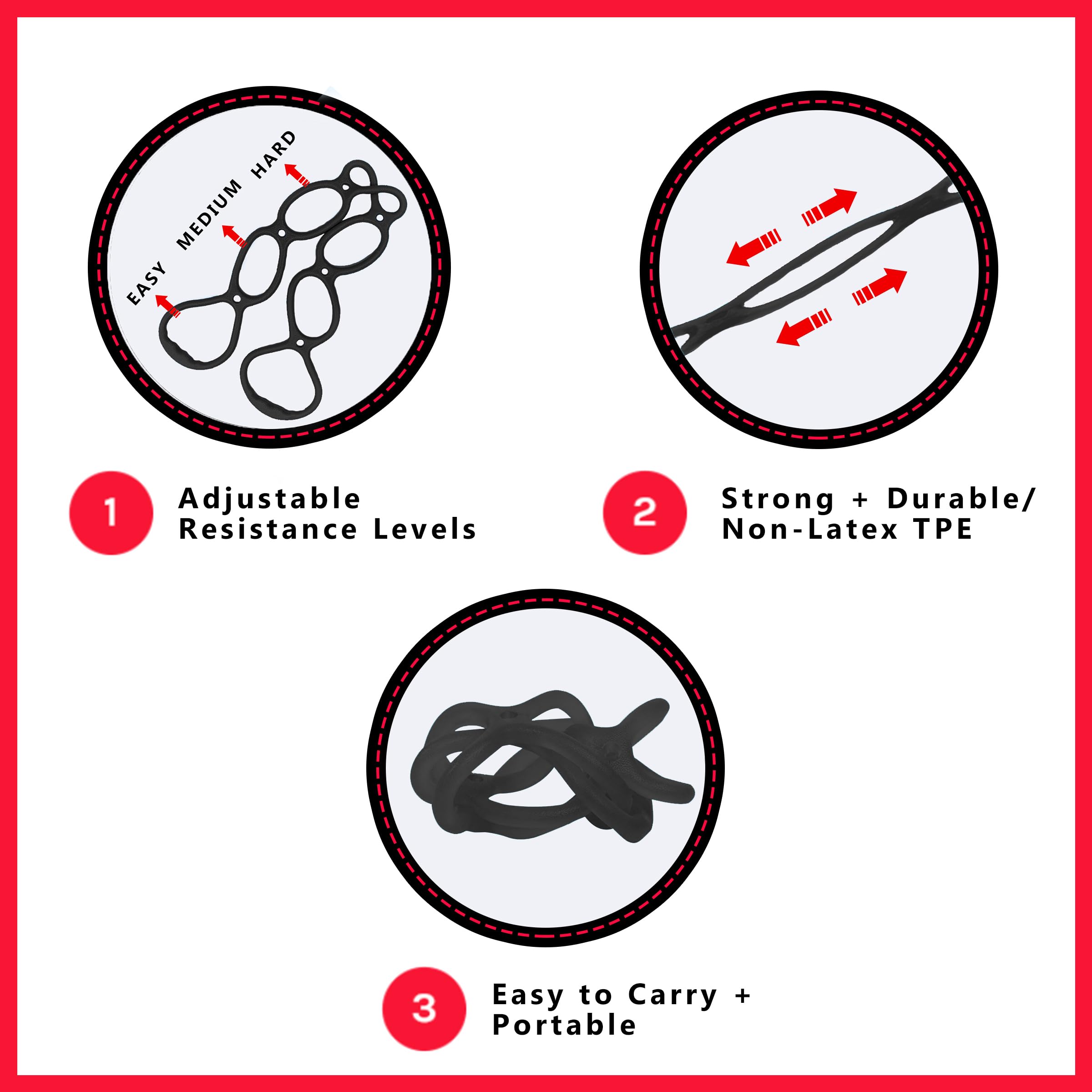 7-Ring Adjustable Resistance Bands for Home Workouts - Walk at Home Exercise Bands for Fitness, Strength Training & Recovery - Perfect for Indoor Walking Programs, Physical Therapy & Stretching Routines