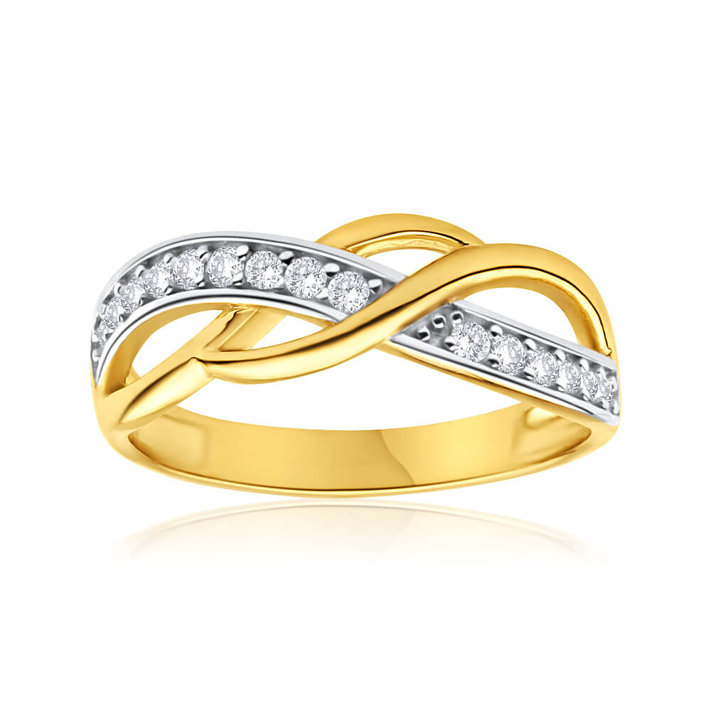 9ct Elegant Yellow Gold Cubic Zirconia Ring for Women - Perfect for Engagement, Anniversary & Special Occasion Gifts