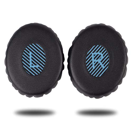 LIPOVOLT® Black & Blue Replacement Earpads Cushion Cover for Bose OE2/OE2i Headphones - Comfortable Noise Isolation for Work, Travel & Gaming