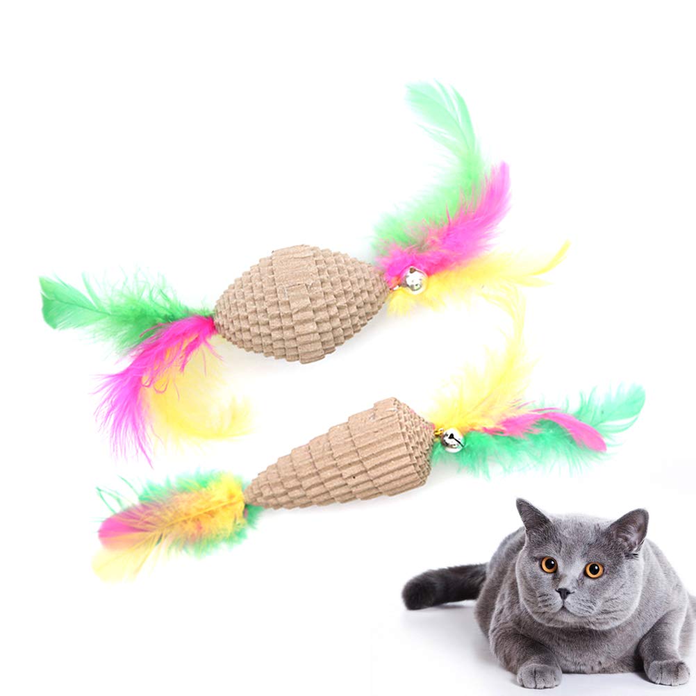 2PCS Interactive Cat Toys with Bell - Fun Wand & Exercise Toy for Small Dogs & Puppies - Perfect for Playtime, Training & Bonding with Your Pet