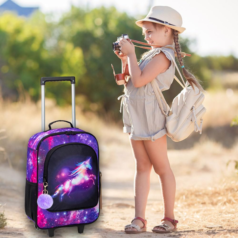 Kids Luggage for Boys & Girls - Cute Rolling Wheel Suitcase for Toddlers & Children | Travel Carry-On Suitcase for Airplane, Vacation & School Trips