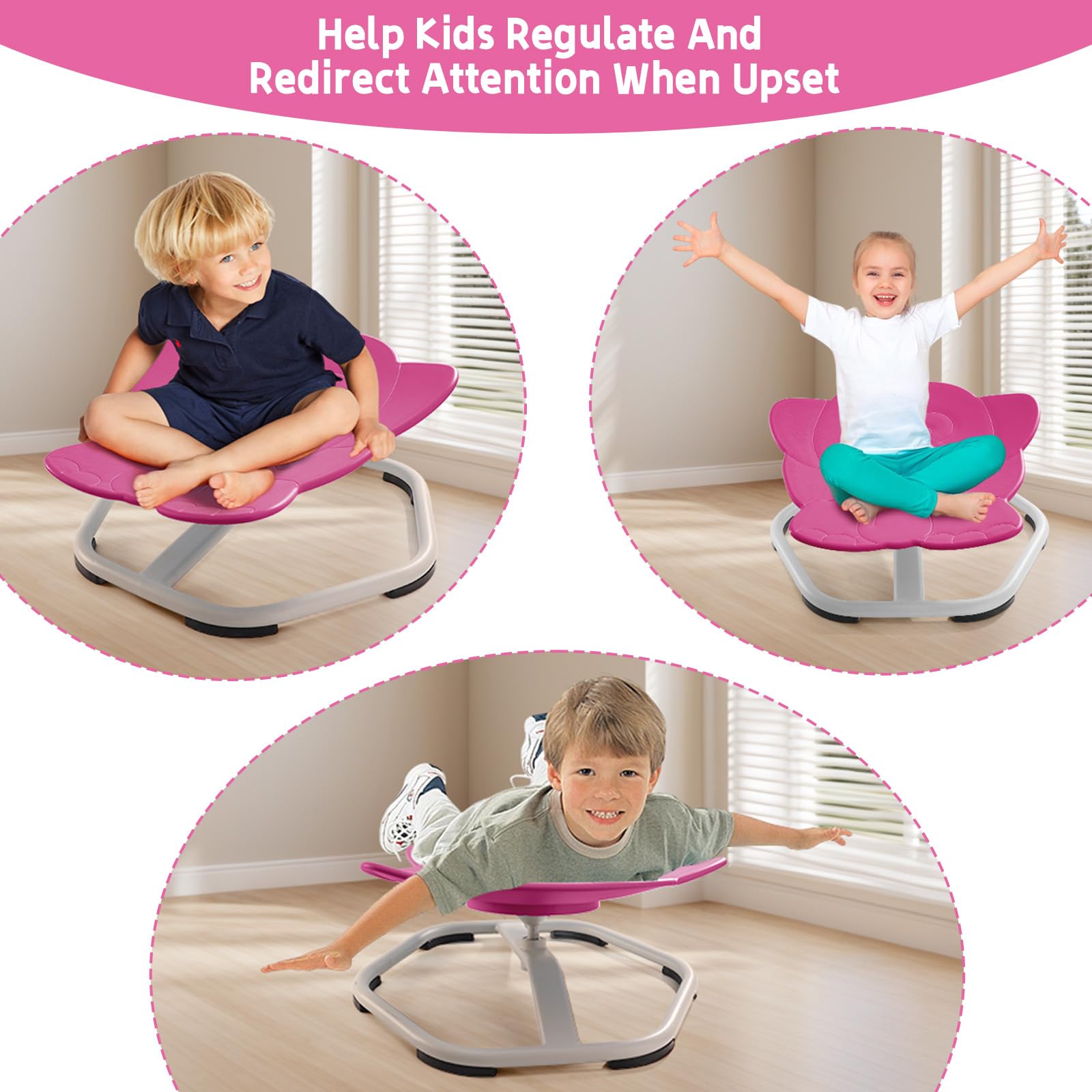 Sensory Spinning Chair for Kids with Autism & ADHD - Swivel Chair for Concentration Training, Sit and Spin Toy for Sensory Needs - Perfect for Home, Classroom & Therapy Use