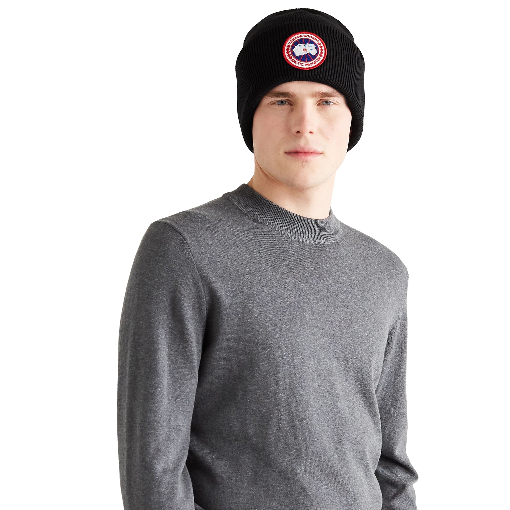 Canada Goose Arctic Disc Toque Black Beanie - Winter Warm Fleece Lined Hat for Men & Women - Perfect for Skiing, Snowboarding & Cold Weather Outdoor Activities