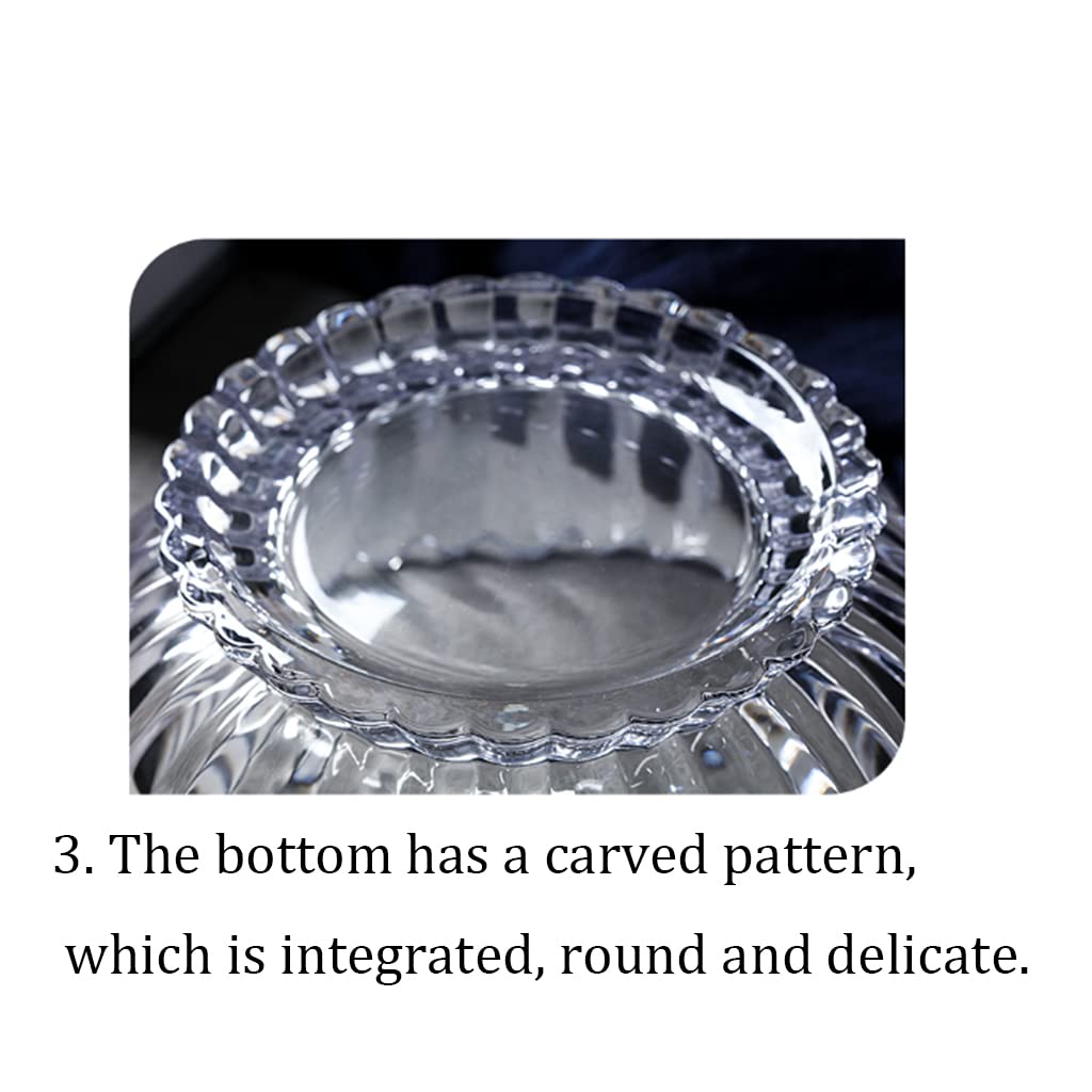 **Large Transparent Glass Fruit Bowl - Elegant Home Decor for Living Room, Coffee Table | Perfect for Serving Fruits, Candy, Snacks & Party Dishes**    *(Use: Ideal for family gatherings, entertaining guests, or as a stylish centerpiece to display fresh fruits and treats in your living room or dining area.)*
