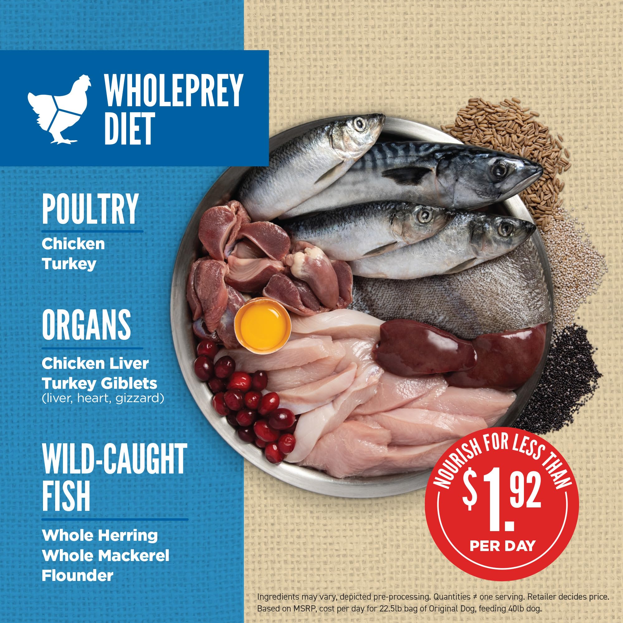 ORIJEN Amazing Grains Original High Protein Dry Dog Food with Fresh & Raw Ingredients - Premium Grain-Free Nutrition for Adult Dogs - Perfect for Active Pets & Training Rewards
