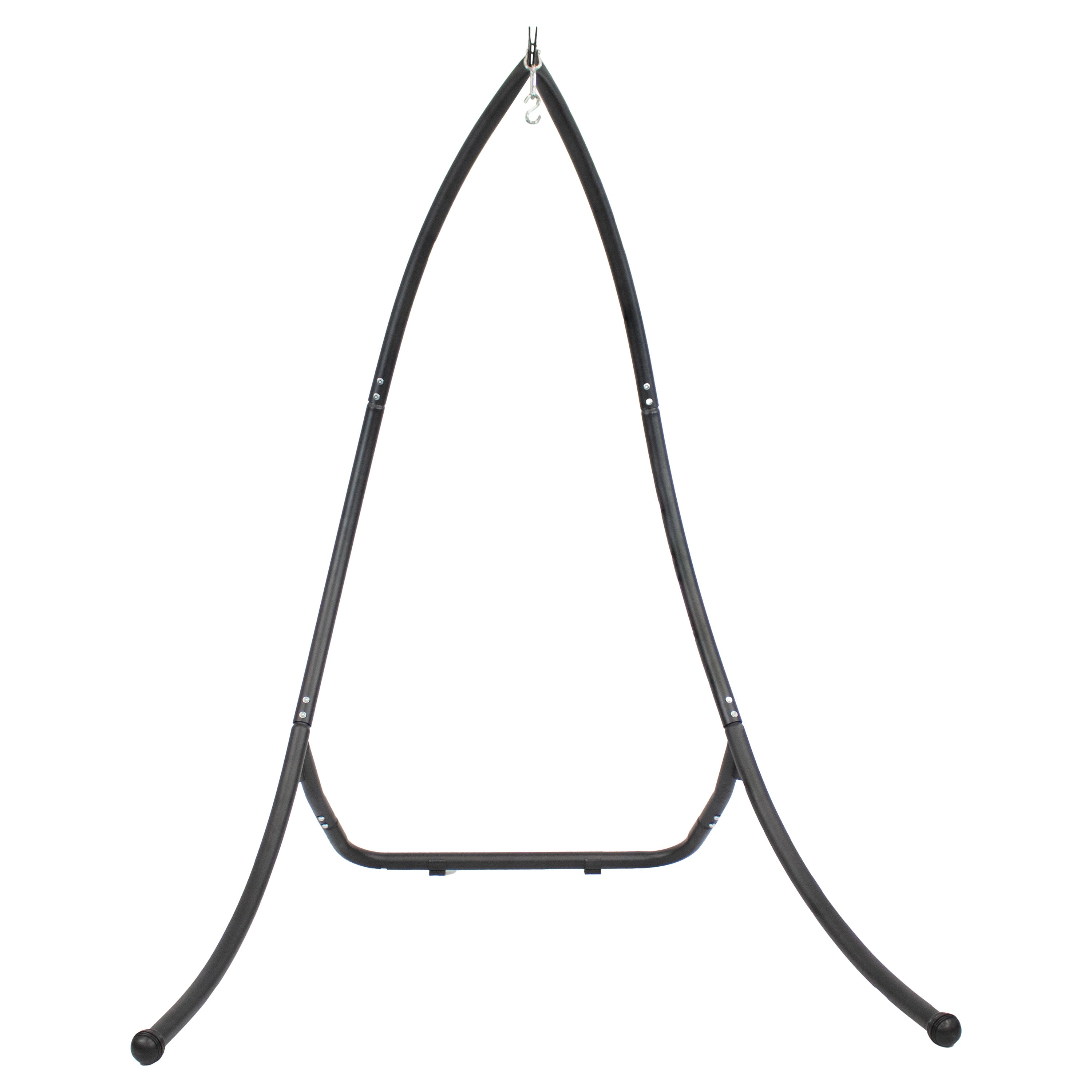 Sunnydaze 84-Inch Curved Steel Hammock Chair Stand - Heavy Duty Outdoor Hanging Chair Frame for Patio, Garden, Backyard & Poolside Relaxation